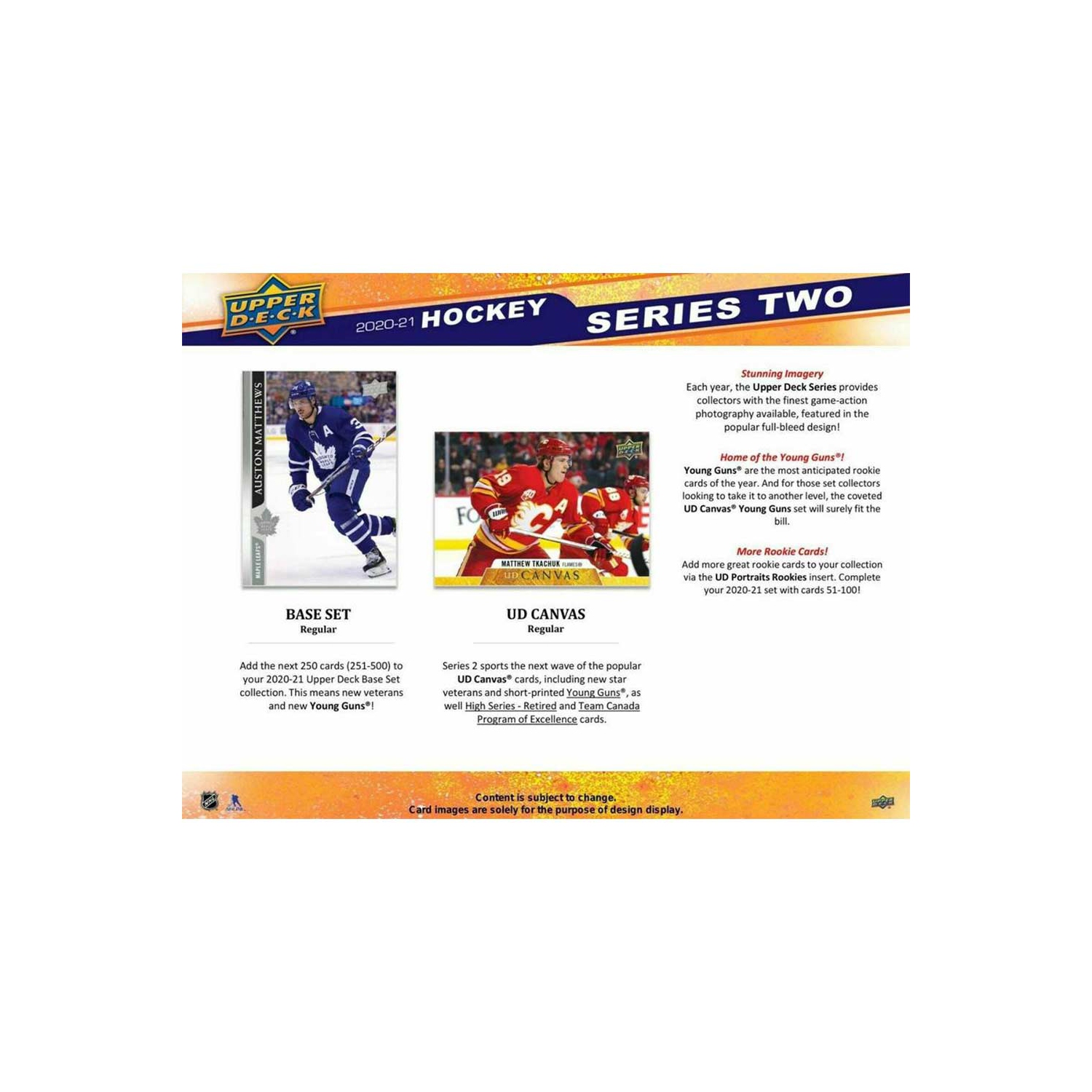 2021 UPPER DECK HOCKEY CARD SERIES 2 RETAIL NEW