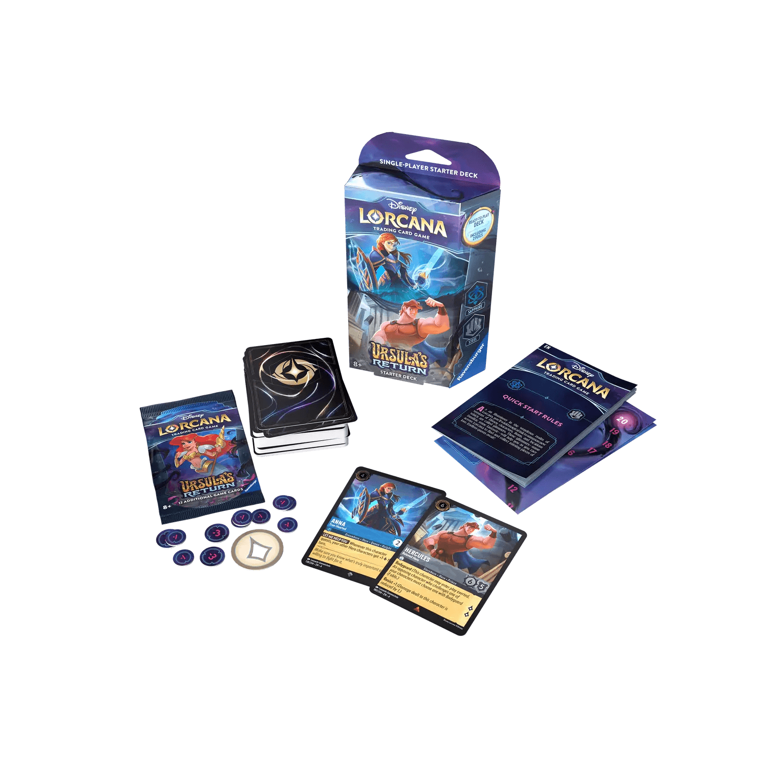 Disney Lorcana: Ursula's Return: Starter Deck - Sapphire / Steel New