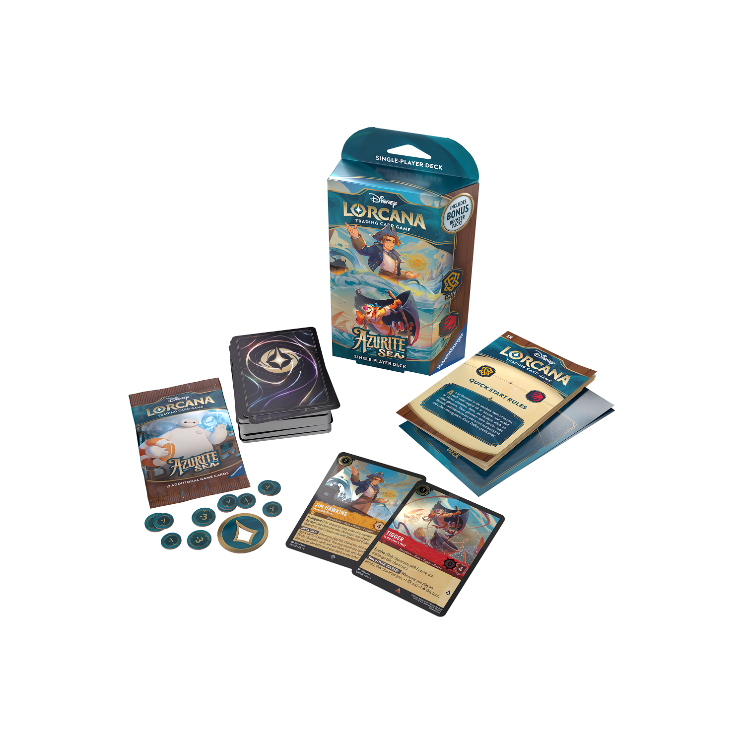 DISNEY LORCANA AZURITE SEA STARTER DECK - Amber/Ruby
