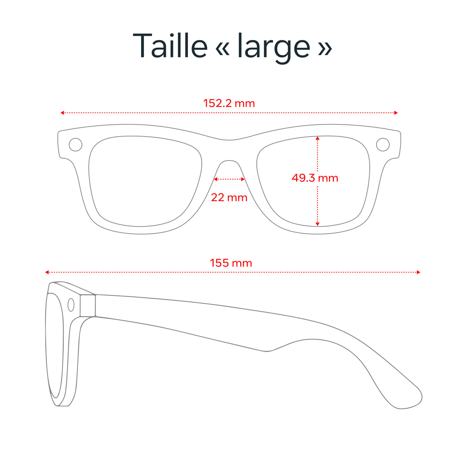 Ray-Ban | Meta Wayfarer Glasses with AI, Photo, Video, Audio & Messaging - Matte Black/Clear