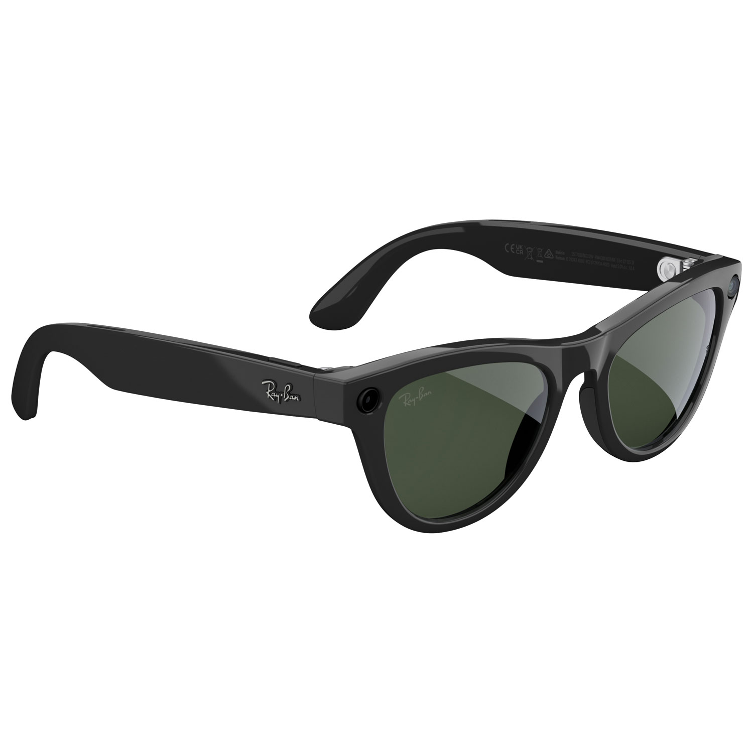 Lunettes Skyler de Ray-Ban | Meta avec IA, photo, vidéo, audio et messagerie - Noir brillant/Transitions vert graphite
