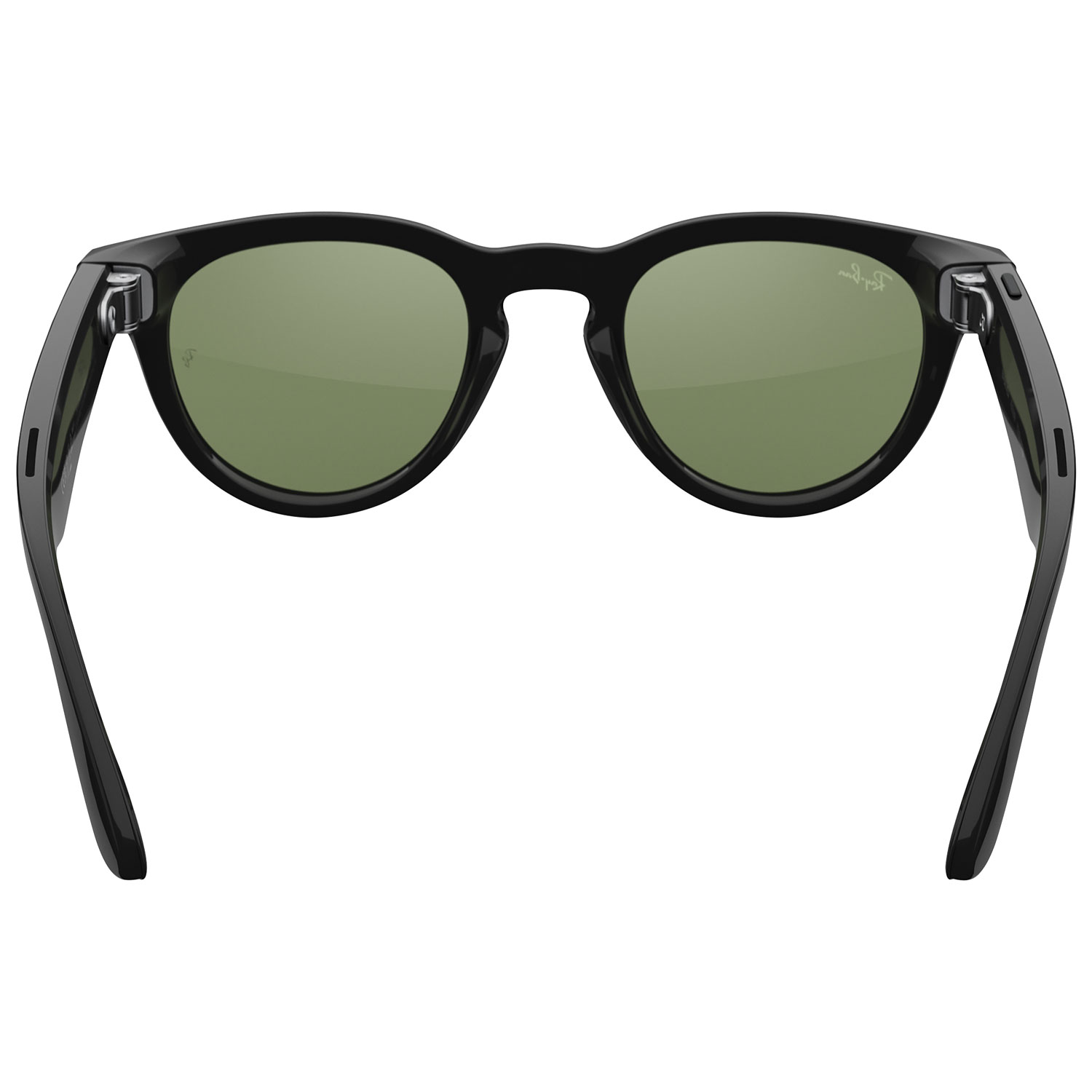 Ray-Ban | Meta Headliner Glasses with AI, Photo, Video, Audio & Messaging - Shiny Black/G-15 Green - Low Bridge Fit