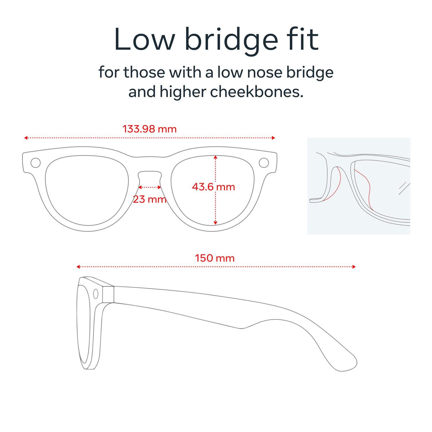 Ray-Ban | Meta Headliner Glasses with AI, Photo, Video, Audio & Messaging - Shiny Black/G-15 Green - Low Bridge Fit