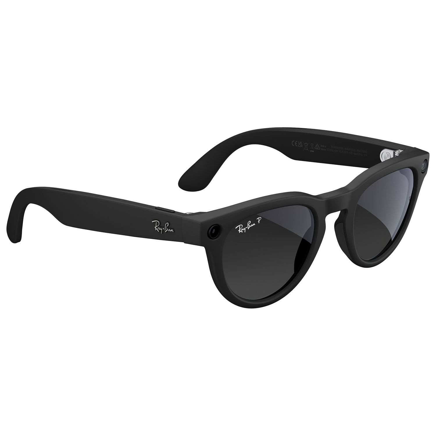 Lunettes Headliner de Ray-Ban | Meta avec IA, photo, vidéo, audio et messagerie - Noir mat/Graphite dégradé polarisé - Pont ordinaire