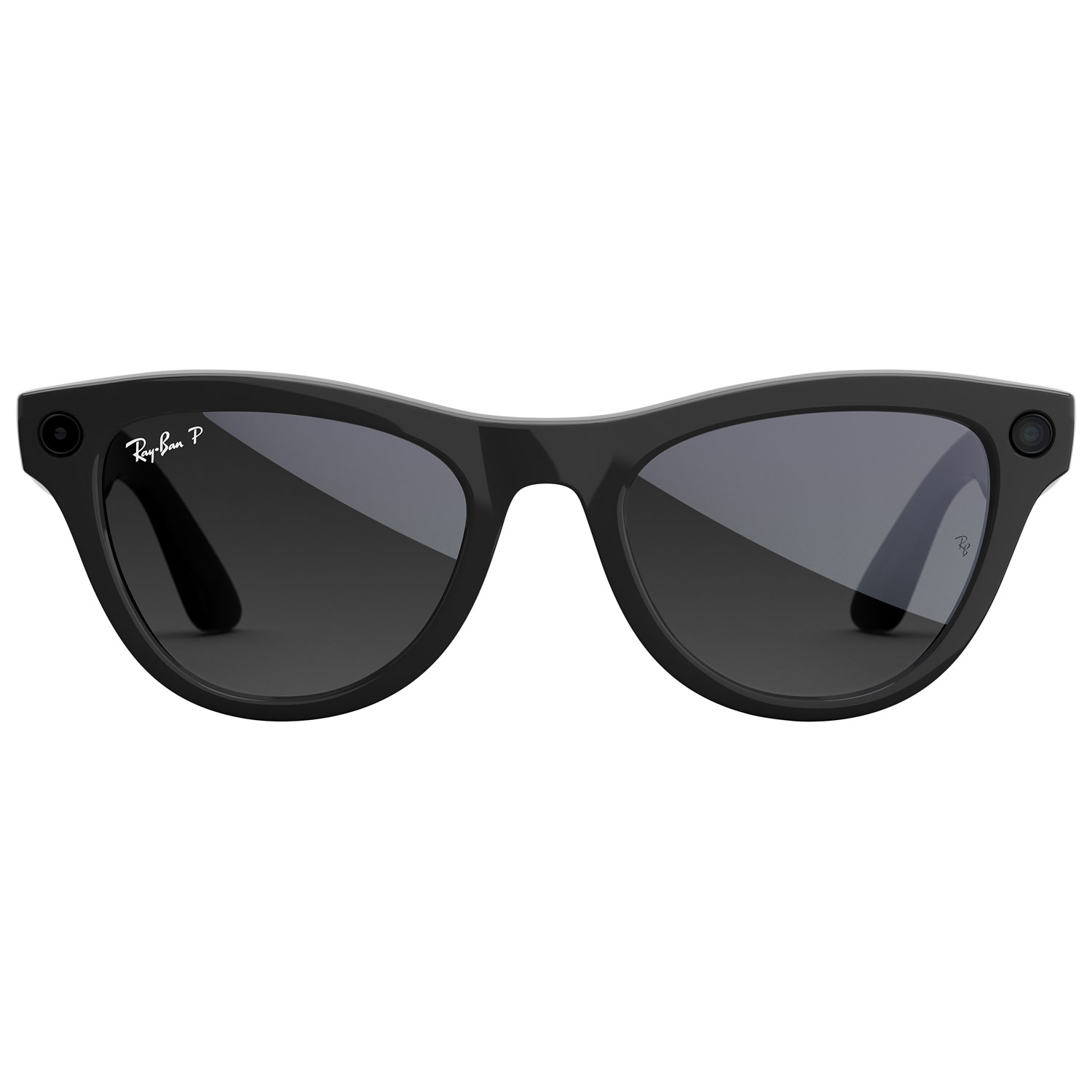 Lunettes Skyler de Ray-Ban | Meta avec IA, photo, vidéo, audio et messagerie - Noir brillant/Verres polarisés graphite dégradé