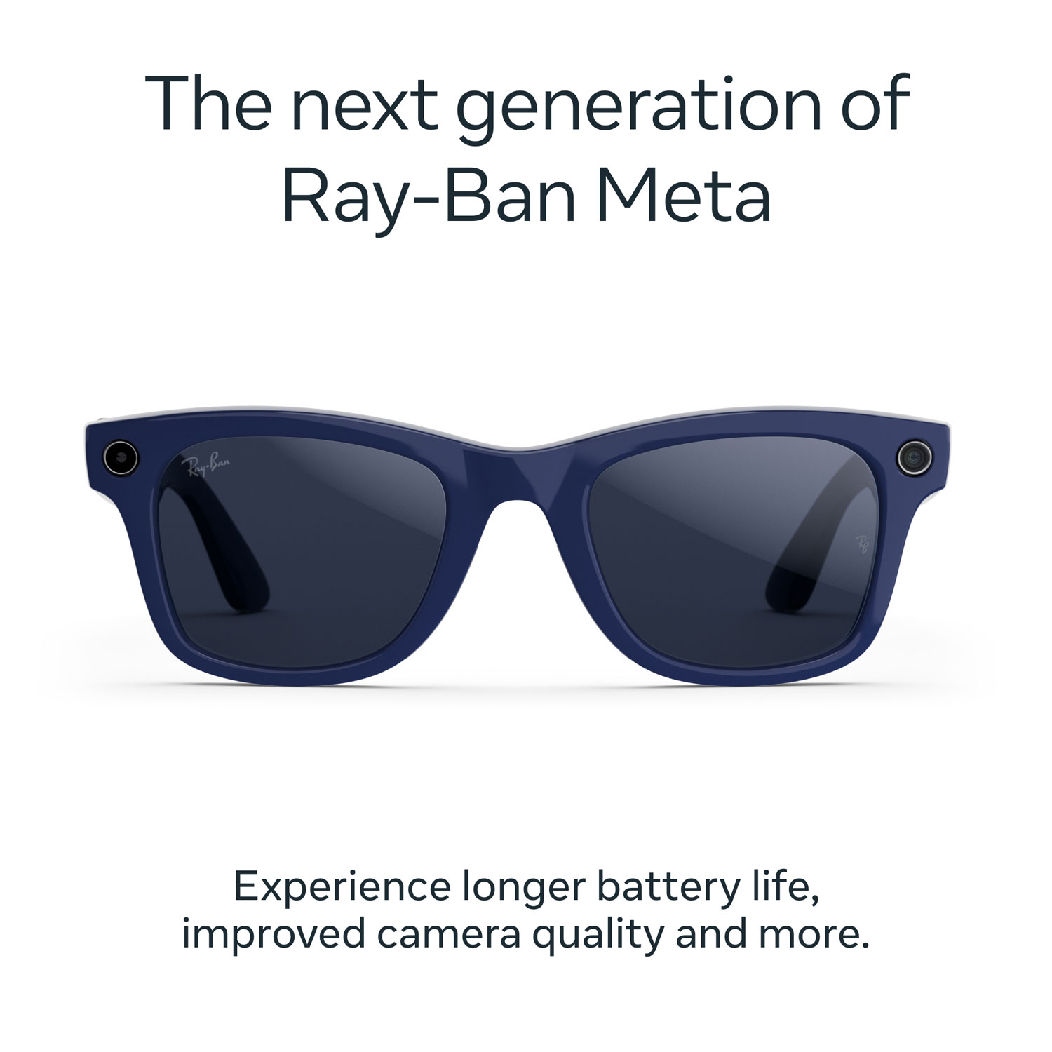 Lunettes Wayfarer de Ray-Ban | Meta avec IA, photo, vidéo, audio et messagerie - Bleu/Transitions saphir