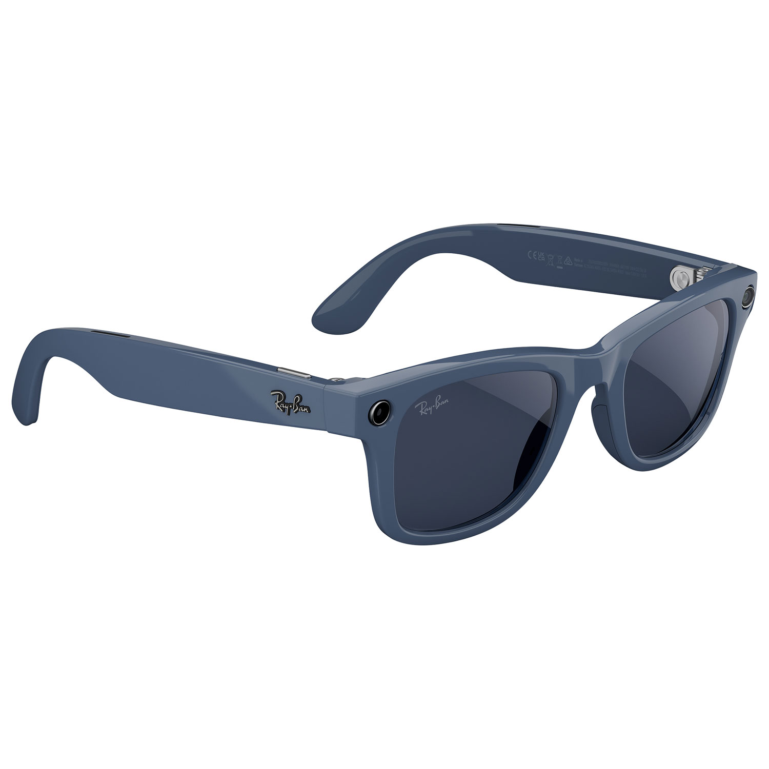 Ray-Ban | Meta Wayfarer Glasses with AI, Photo, Video, Audio & Messaging - Shiny Cosmic Blue/Transitions Sapphire - Large
