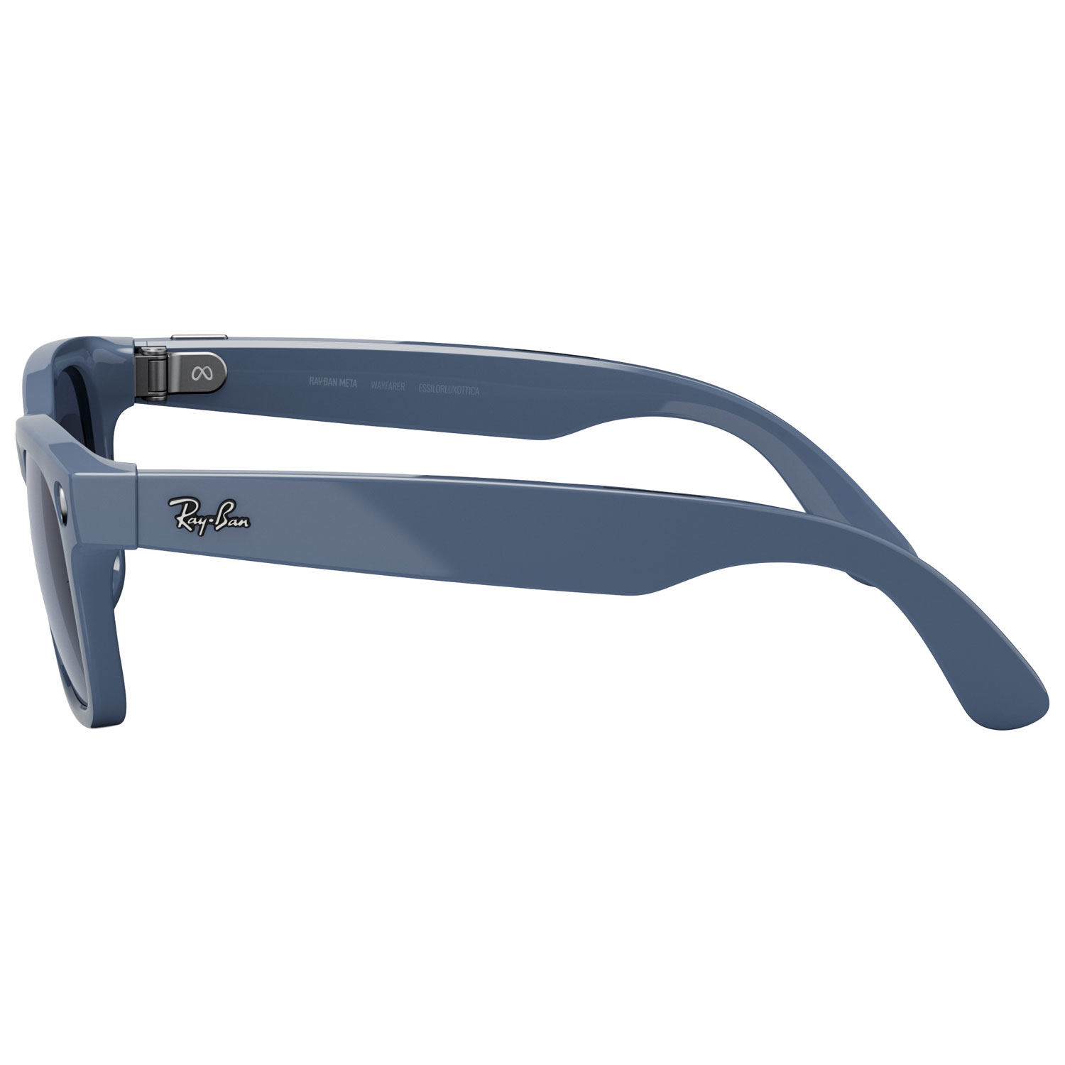 Ray-Ban | Meta Wayfarer Glasses with AI, Photo, Video, Audio & Messaging - Shiny Cosmic Blue/Transitions Sapphire - Large