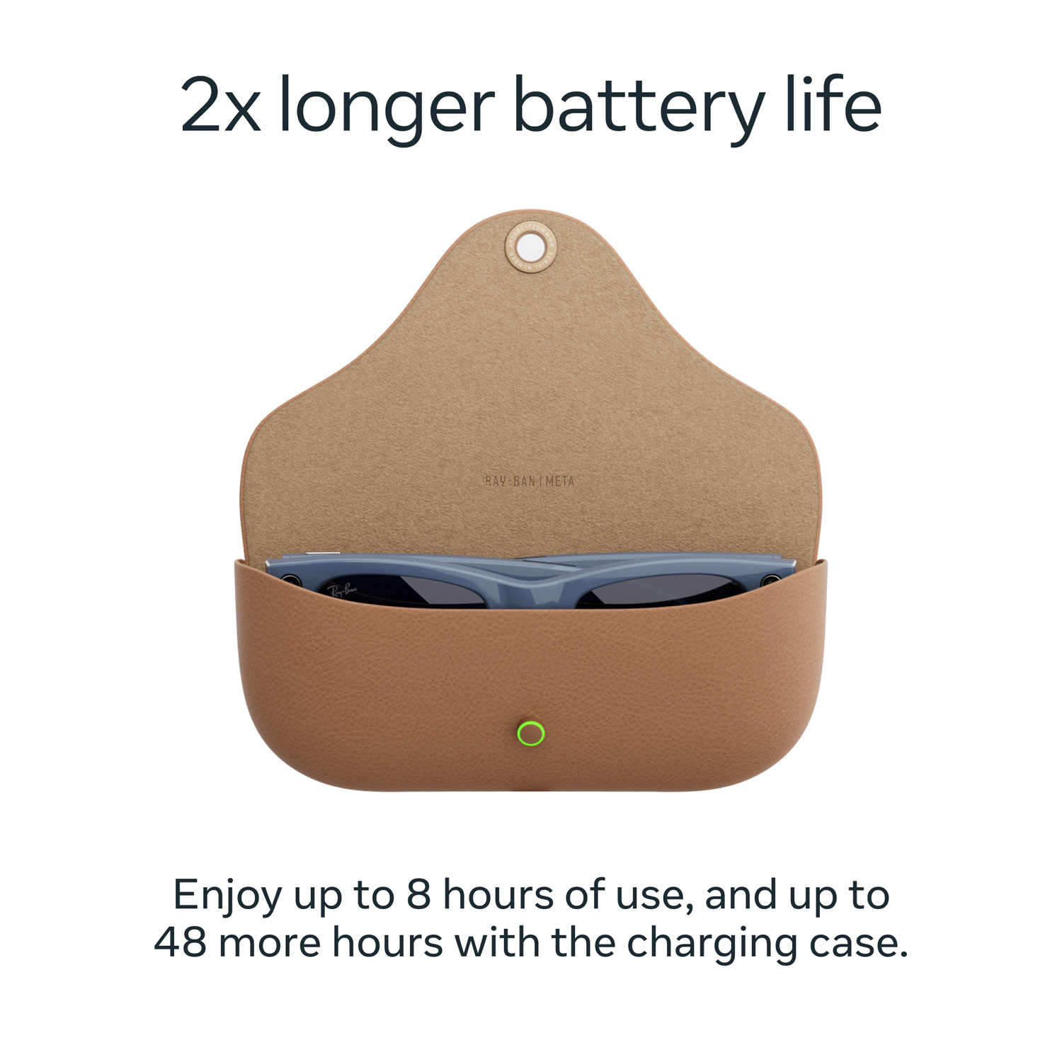 Ray-Ban | Meta Wayfarer Glasses with AI, Photo, Video, Audio & Messaging - Shiny Cosmic Blue/Transitions Sapphire - Large