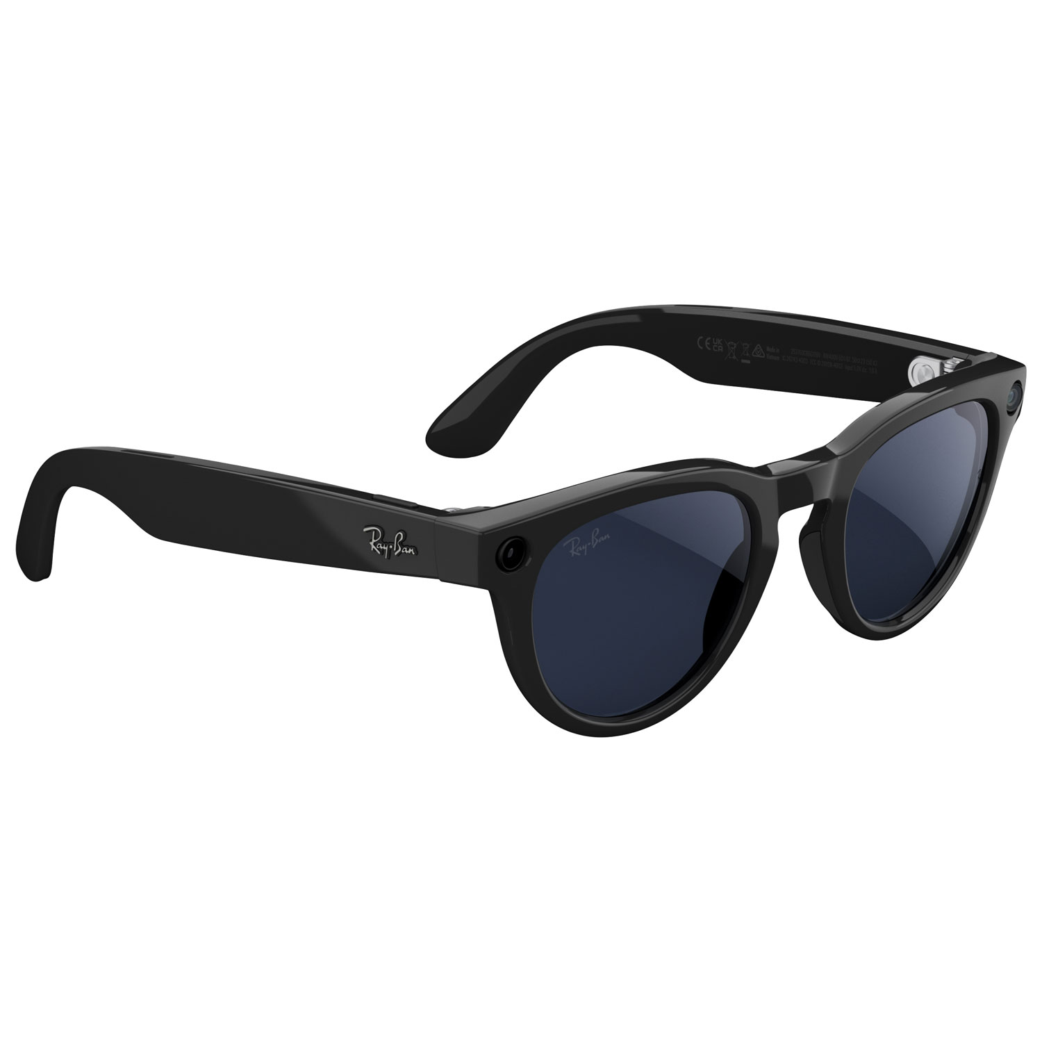 Lunettes Headliner de Ray-Ban | Meta avec IA, photo, vidéo, audio et messagerie - Noir brillant/Transitions saphir