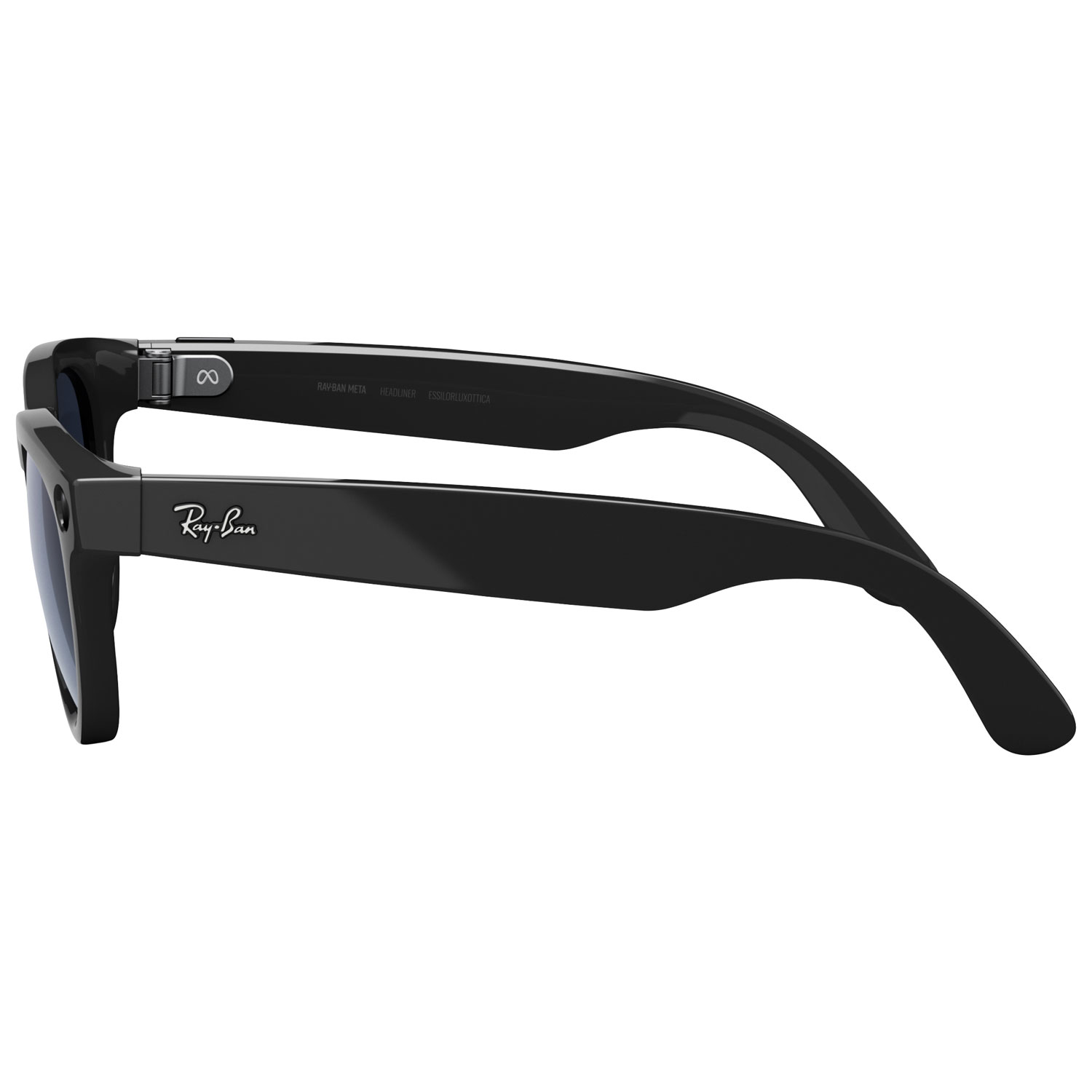 Lunettes Headliner de Ray-Ban | Meta avec IA, photo, vidéo, audio et messagerie - Noir brillant/Transitions saphir
