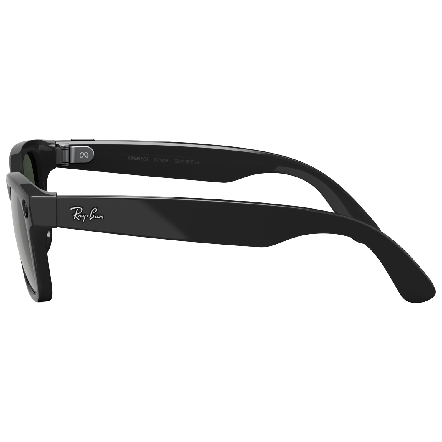 Lunettes Wayfarer de Ray-Ban | Meta avec IA, photo, vidéo, audio et messagerie - Noir brillant/Transitions vert graphite - Grand