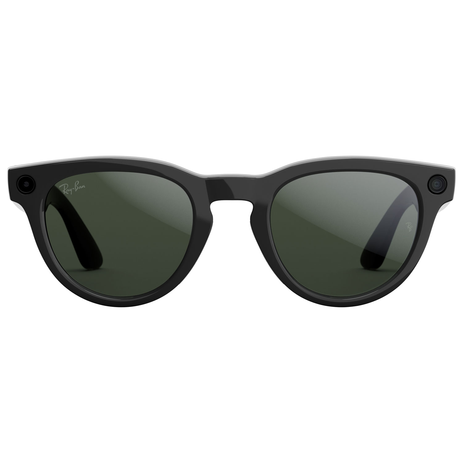 Ray-Ban | Meta Headliner Glasses with AI, Photo, Video, Audio & Messaging - Shiny Black/Transitions Graphite Green
