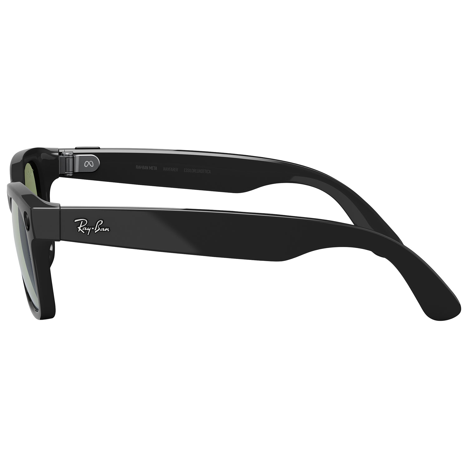 Ray-Ban | Meta Wayfarer Glasses with AI, Photo, Video, Audio & Messaging - Shiny Black/Green