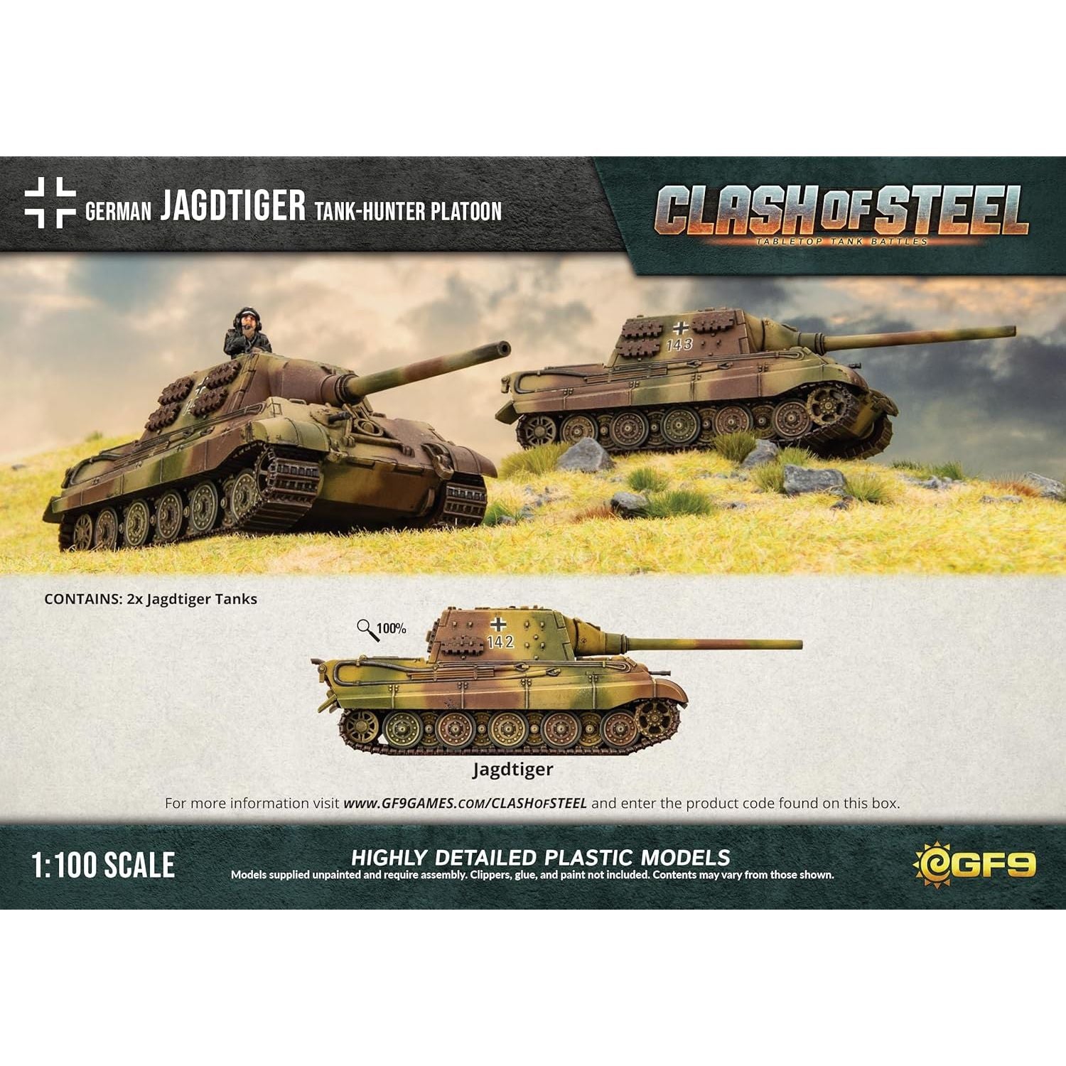 Jeu Clash of Steel Jagdtiger Tank-Hunter Platoon