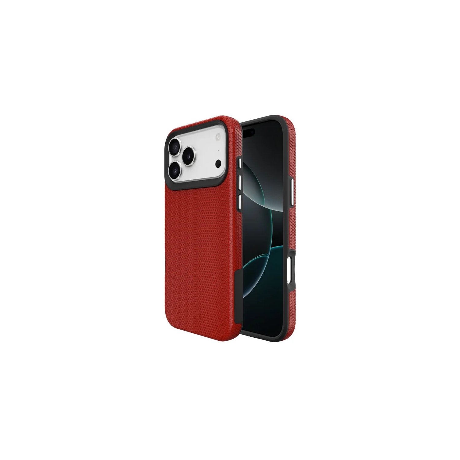 [CS] Slim Fitted Hard PC Shell Scratch Resistant Case Cover for iPhone 17 Pro, Red