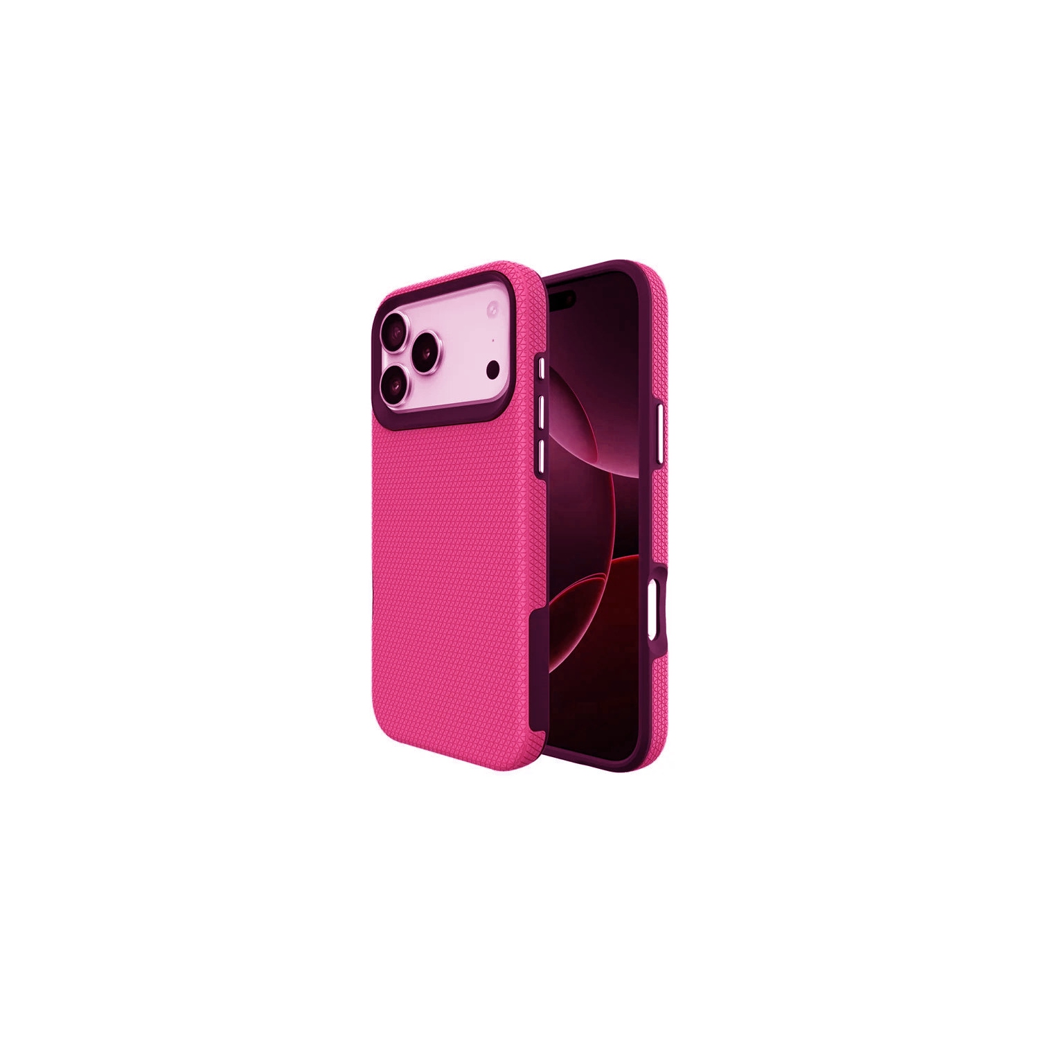 [CS] Slim Fitted Hard PC Shell Scratch Resistant Case Cover for iPhone 17 Pro, Hot Pink
