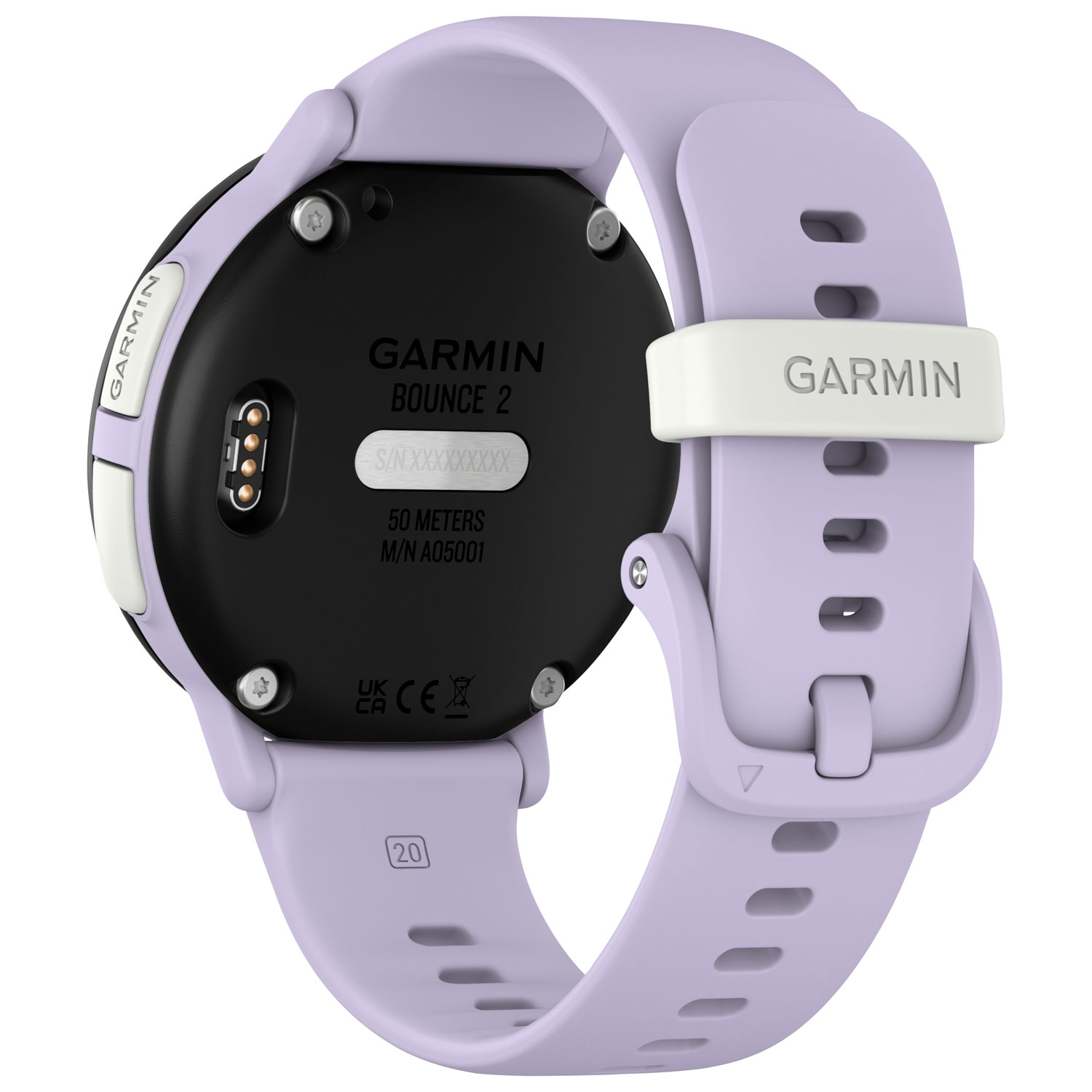 Montre intelligente de 43 mm pour enfants Bounce 2 de Garmin - Mauve pâle