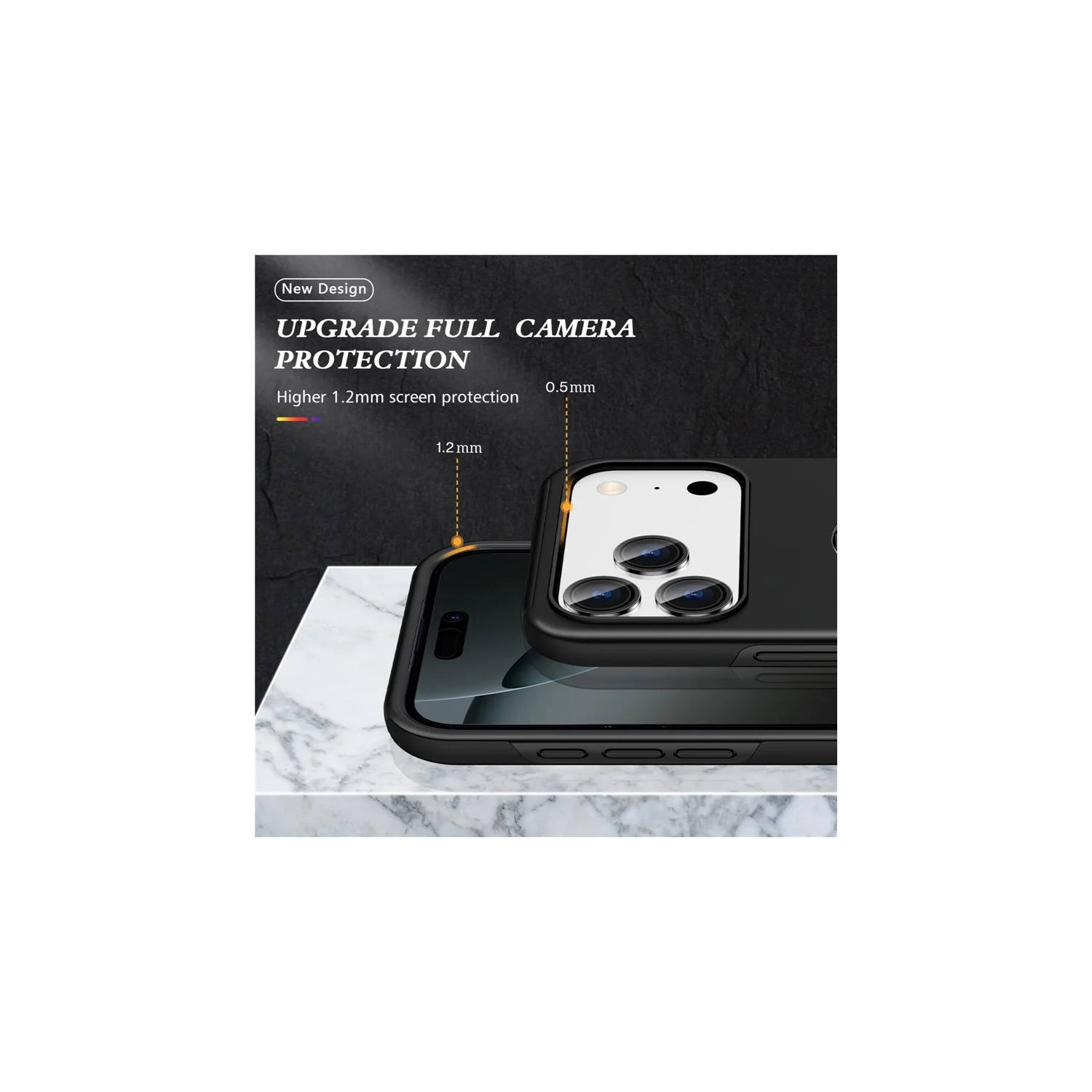 [CS] Hybrid Magnetic Kickstand Invisible Ring Case Cover for iPhone 17 Pro, Navy