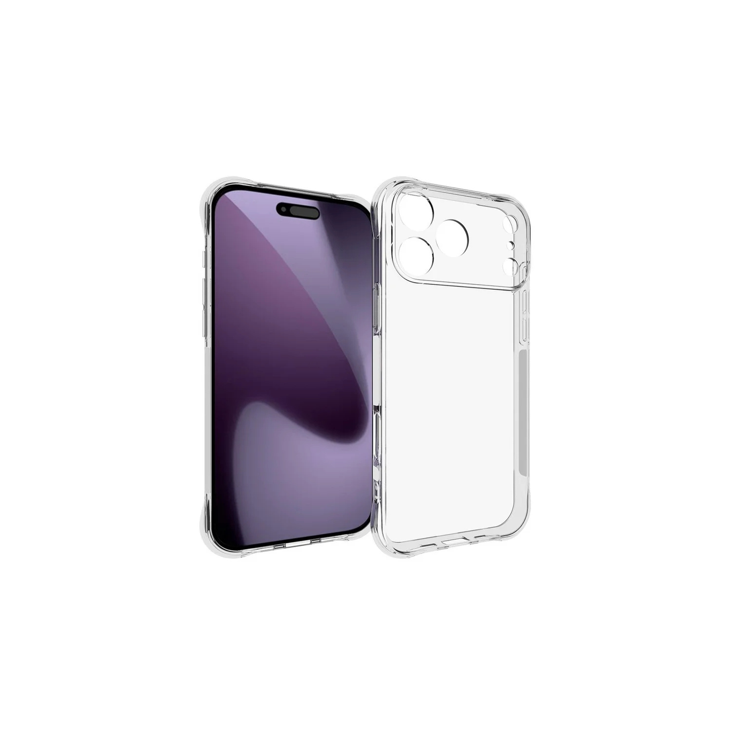 [CS] Thin TPU Bumper Soft Case Back Cover for iPhone 17 Pro, Clear