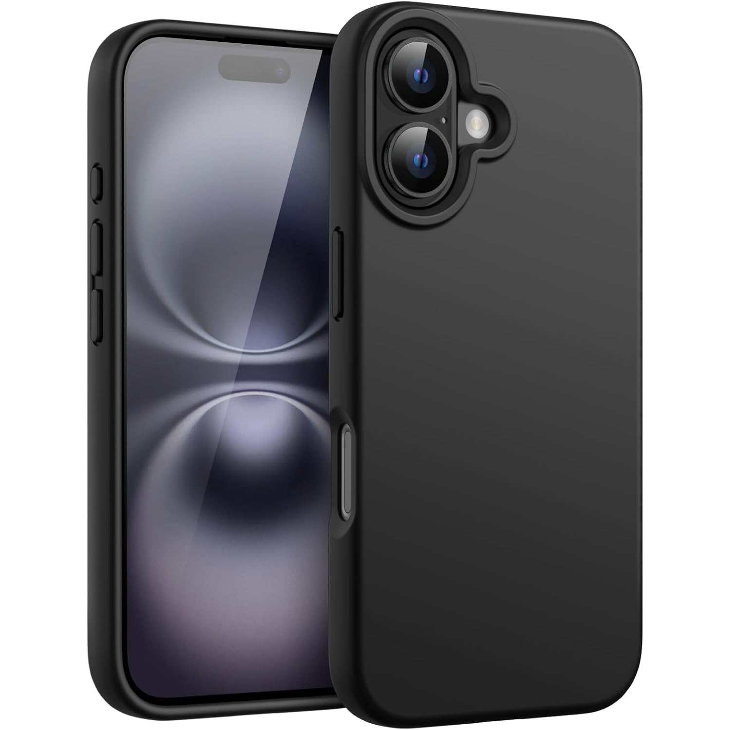 [CS] Thin TPU Bumper Soft Case Back Cover for iPhone 17, Black