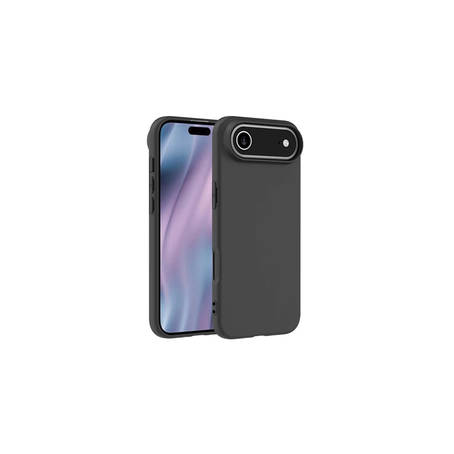 [CS] Thin TPU Bumper Soft Case Back Cover for iPhone 17 Air, Black