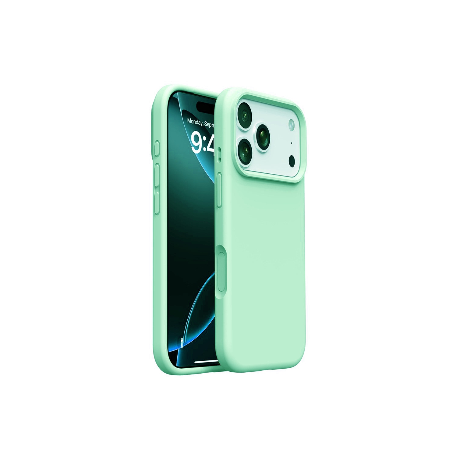 [CS] Slim Soft Liquid Silicone Gel Rubber Case Back Cover for iPhone 17 Pro Max, Teal