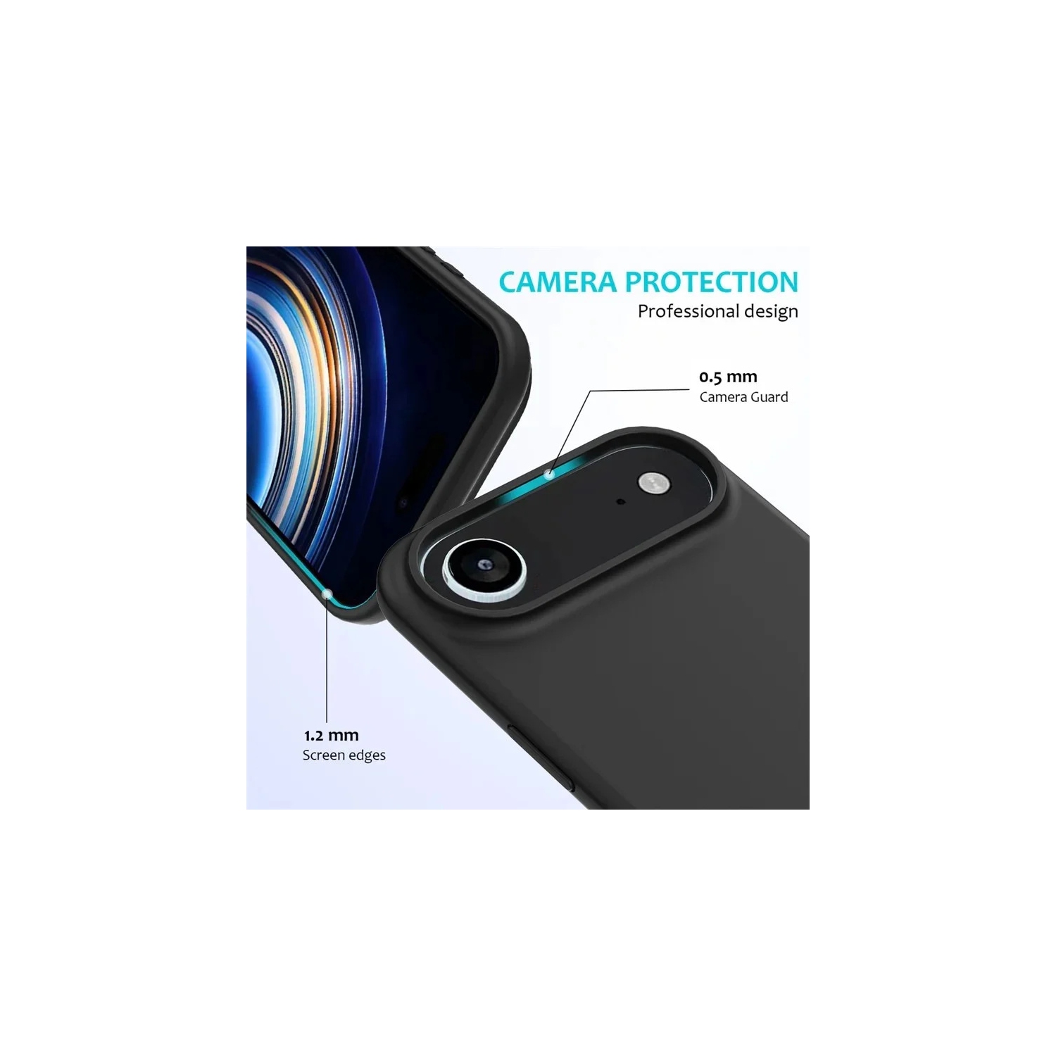 [CS] Slim Soft Liquid Silicone Gel Rubber Case Back Cover for iPhone 17 Air, Dark Purple