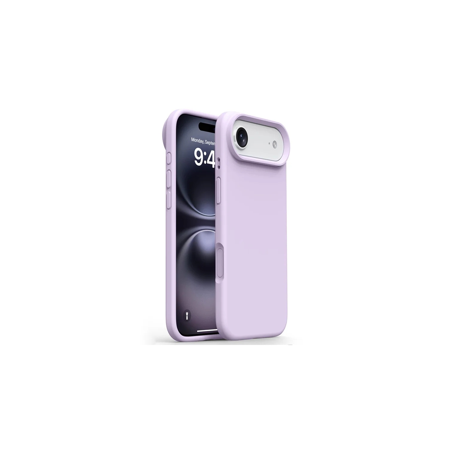 [CS] Étui mince souple en gel de caoutchouc de silicone liquide pour iPhone 17 Air, violet clair