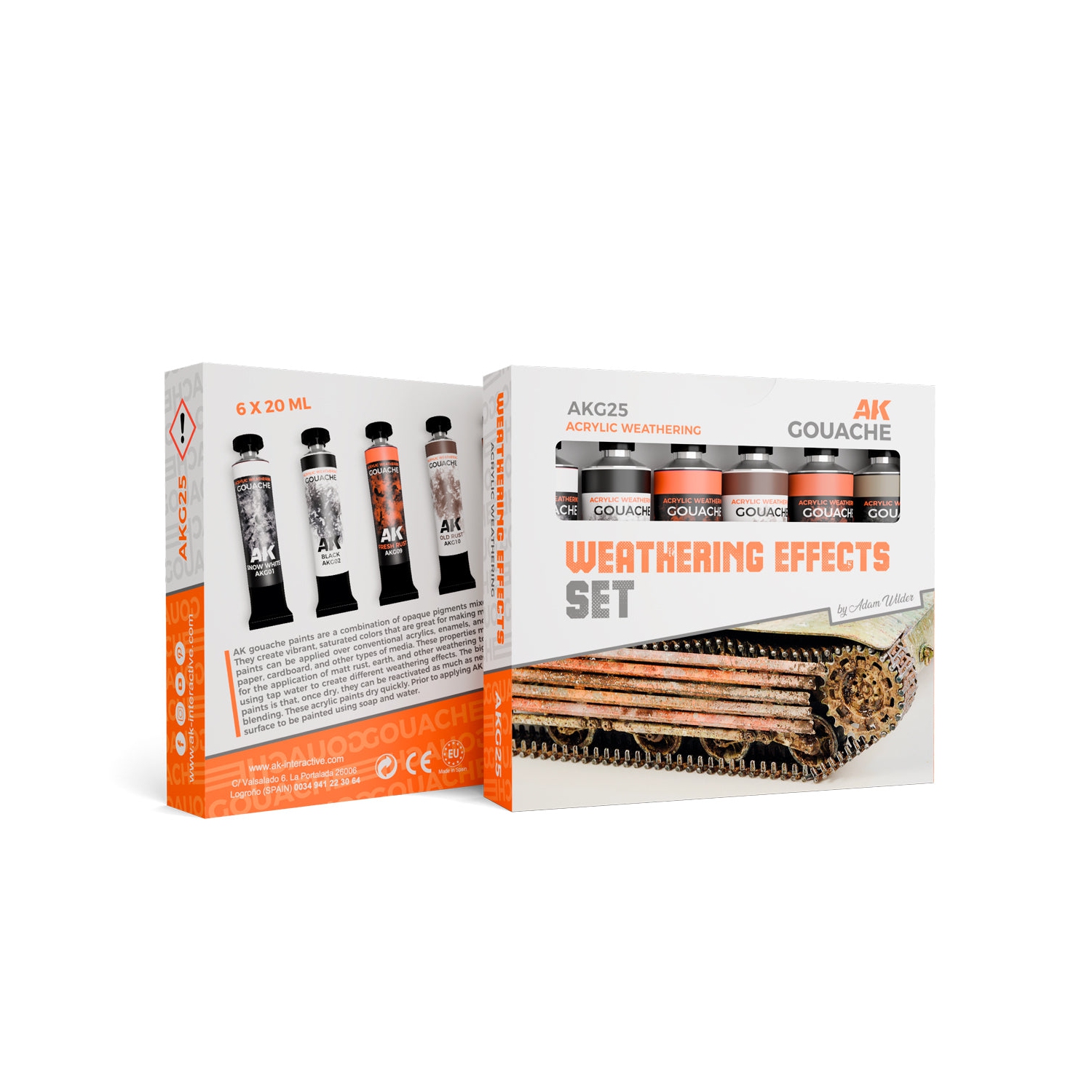 AK Interactive Gouaches – Ensemble d'effets d'usure