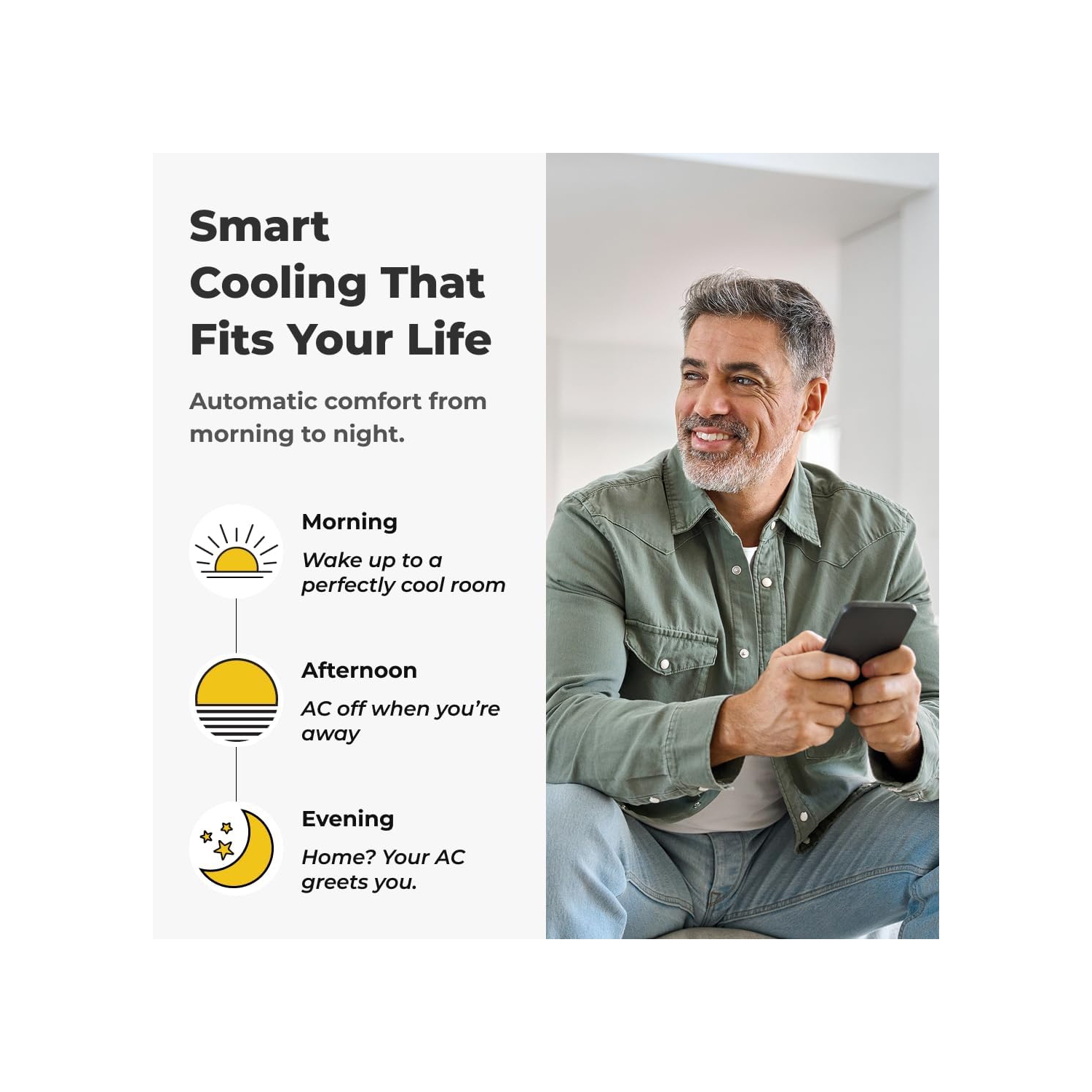 Sensibo Sky, Smart Home Air Conditioner System - Quick & Easy Installation. Maintains Comfort with Energy Efficient App - Automatic On/Off. Wifi,