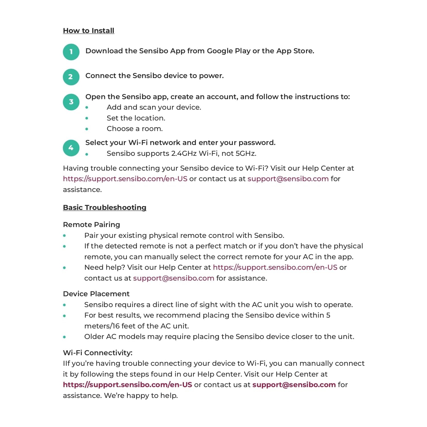 Sensibo Sky, Smart Home Air Conditioner System - Quick & Easy Installation. Maintains Comfort with Energy Efficient App - Automatic On/Off. Wifi,