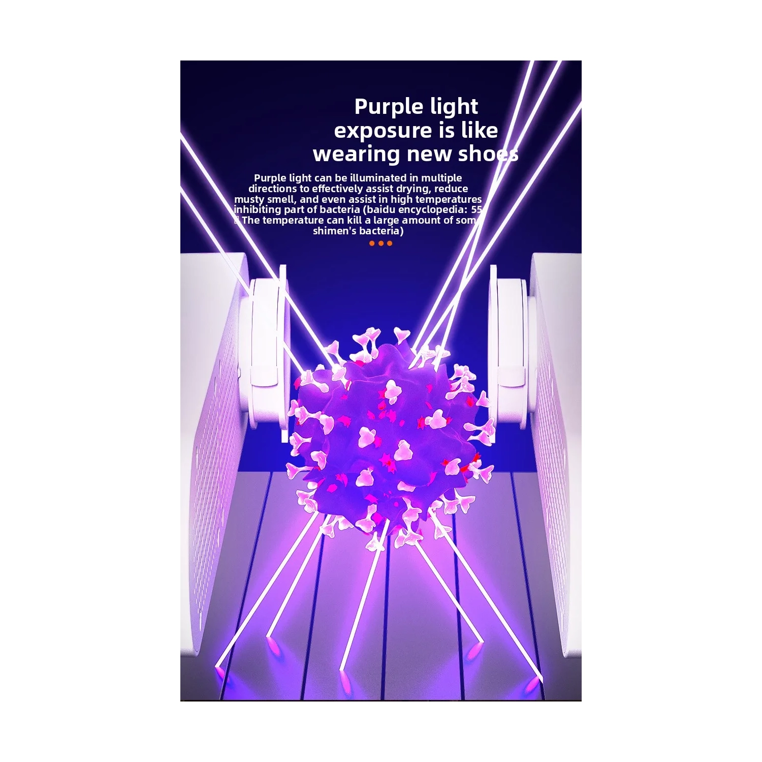 Sèche-chaussures Chaussure électrique et séchoir à bottes portatif Design pliable à 180° Smart Display pour chaussures Gants Chapeaux Chaussettes