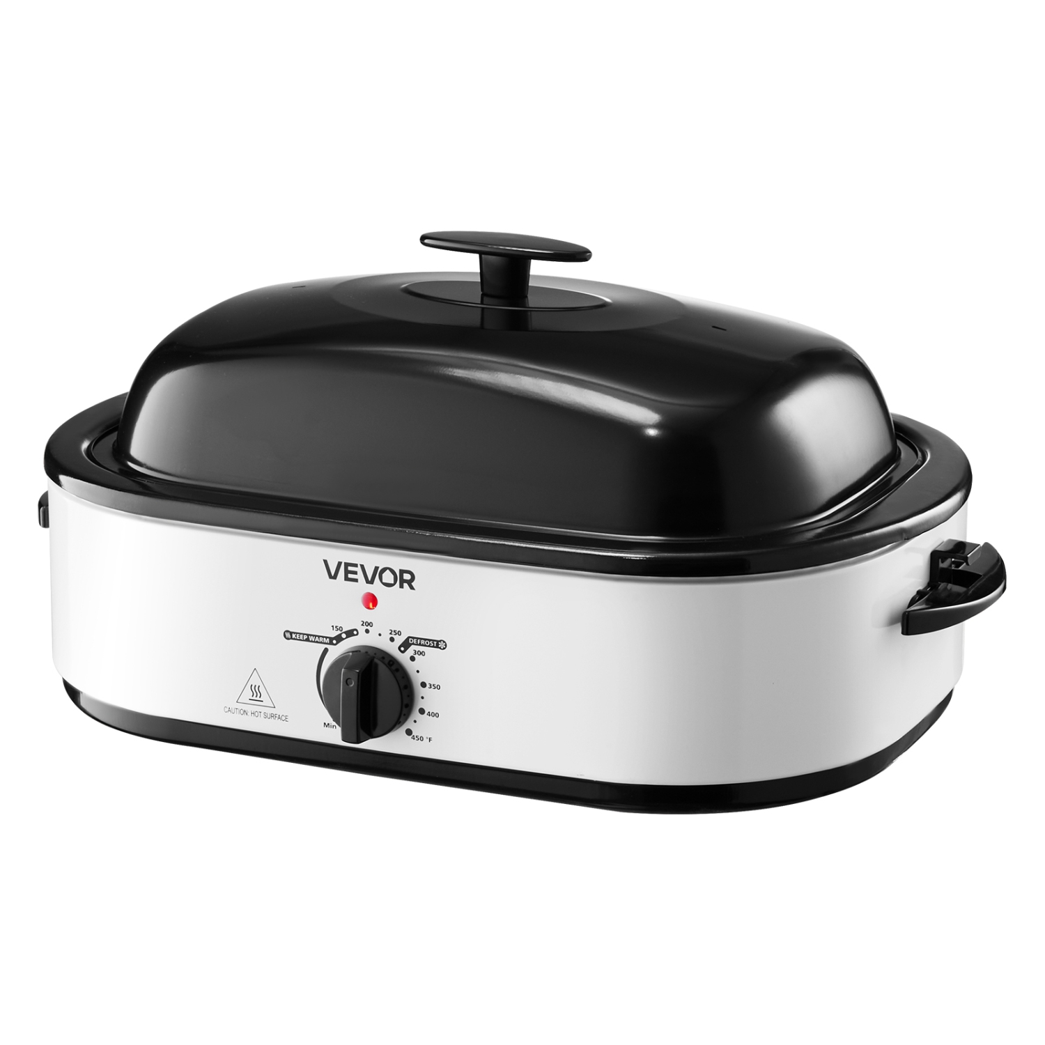 VEVOR Roaster Oven, 18QT Electric Roaster Oven, 150-450℉ Adjustable Temperature, Multifunctional Electric Roasters Oven with Self-Basting Lid,