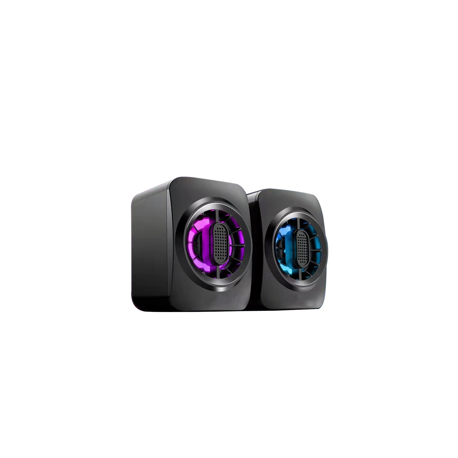 Computer Speakers,RGB PC Speakers,USB Powered 3.5mm Aux Speaker for Desktop PC Laptop Tablet,Small Computer Speakers with Dynamic Lights