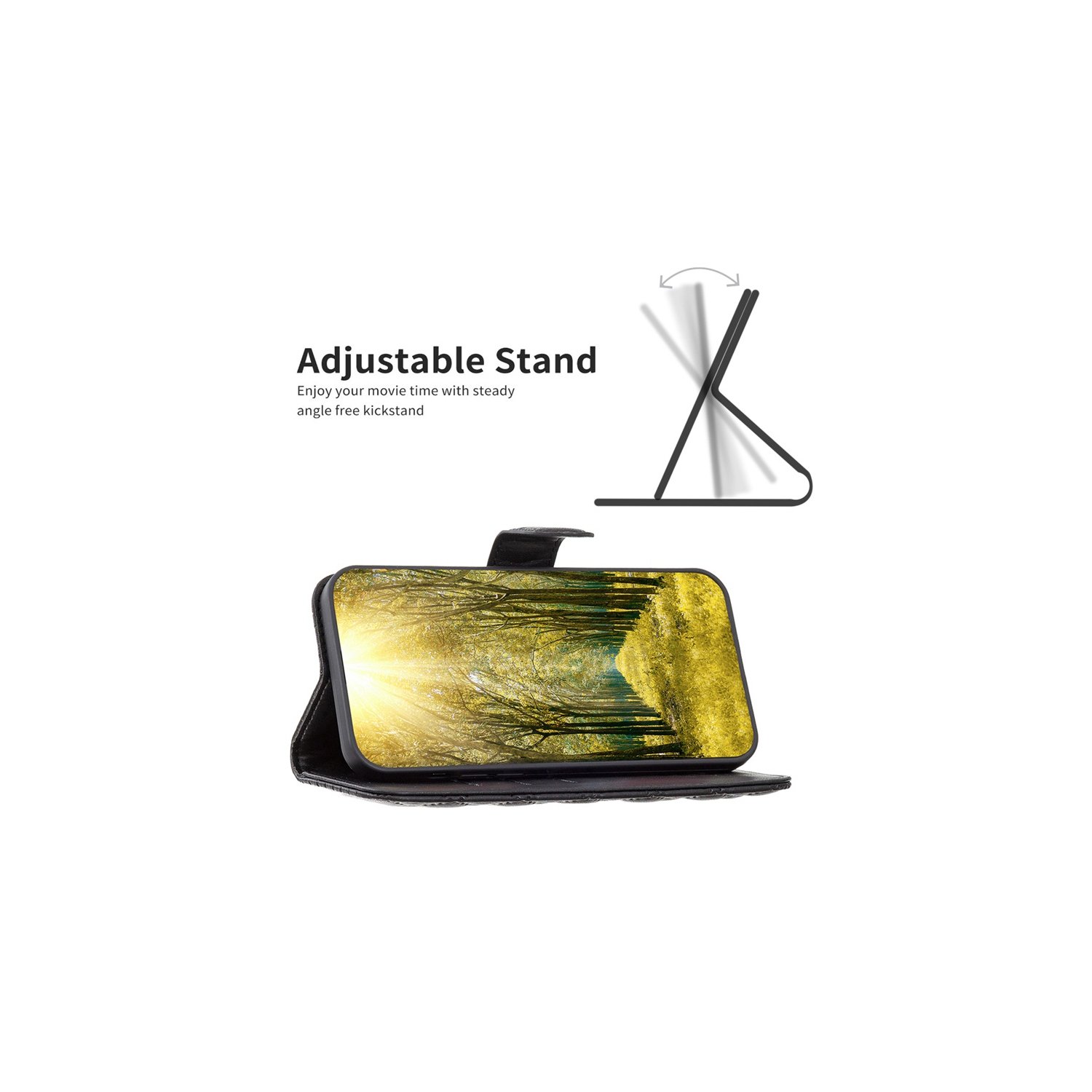 Tasnim Case for iPhone 14 Wallet Case 6.1", Premium PU Leather Folio Cover with [RFID Blocking] 3 Card Slot, Stand [Shockproof TPU Interior]