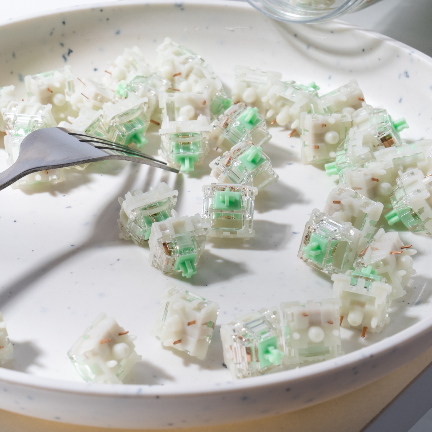 GATERON Baby Kangaroo 2.0 Keyboard Switches, Heavy Tactile RGB LED 5 Pin Green 22mm Dual-Stage Spring Factory Pre-lubed 59gf Key Switches for MX