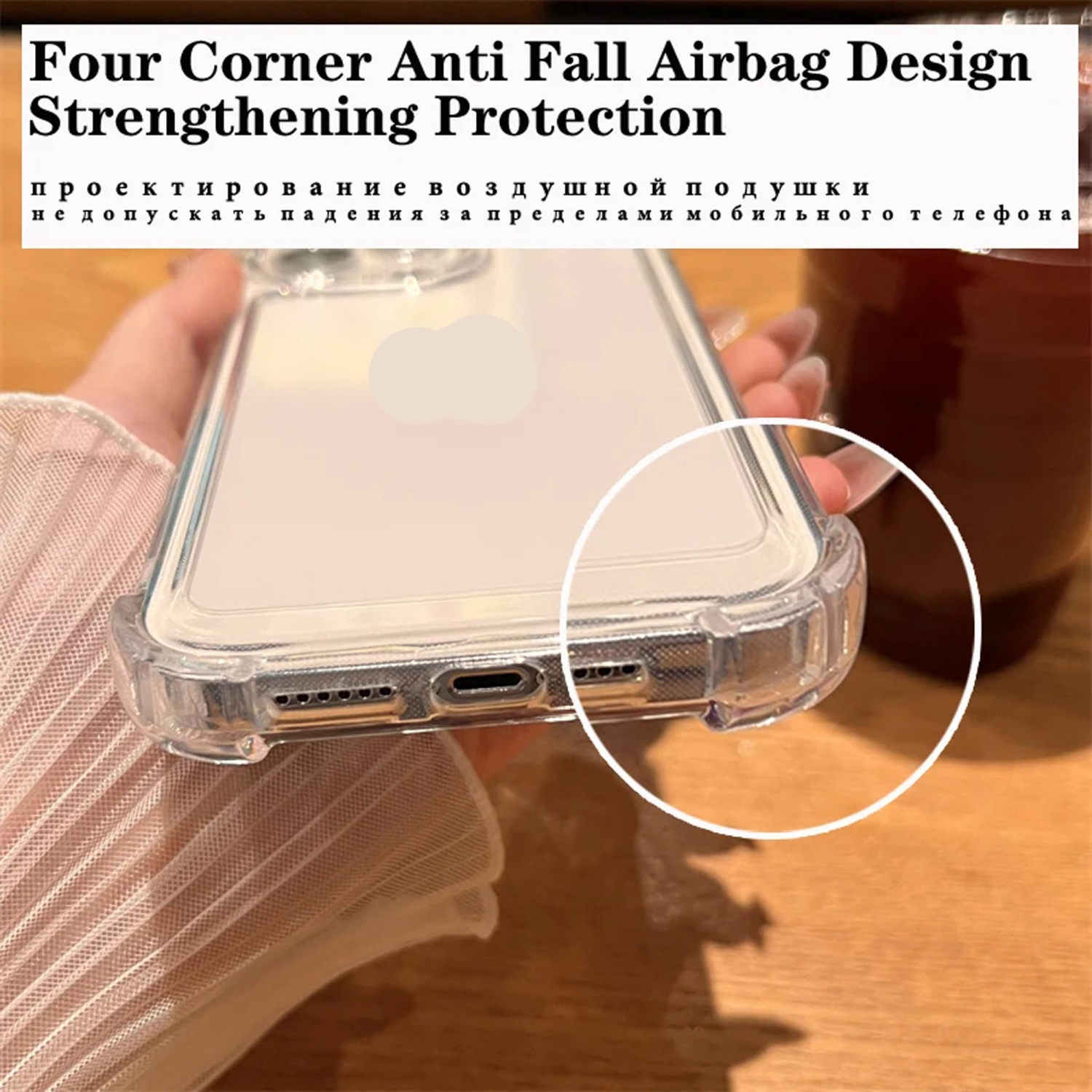 Tasnim Fitted Hard Shell Case for iPhone 15 Pro - Clear