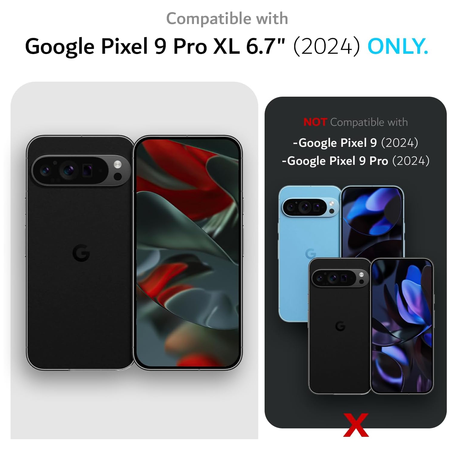 TUDIA MergeGrip for Google Pixel 9 Pro XL Case 2024 Military Grade- Pine Green