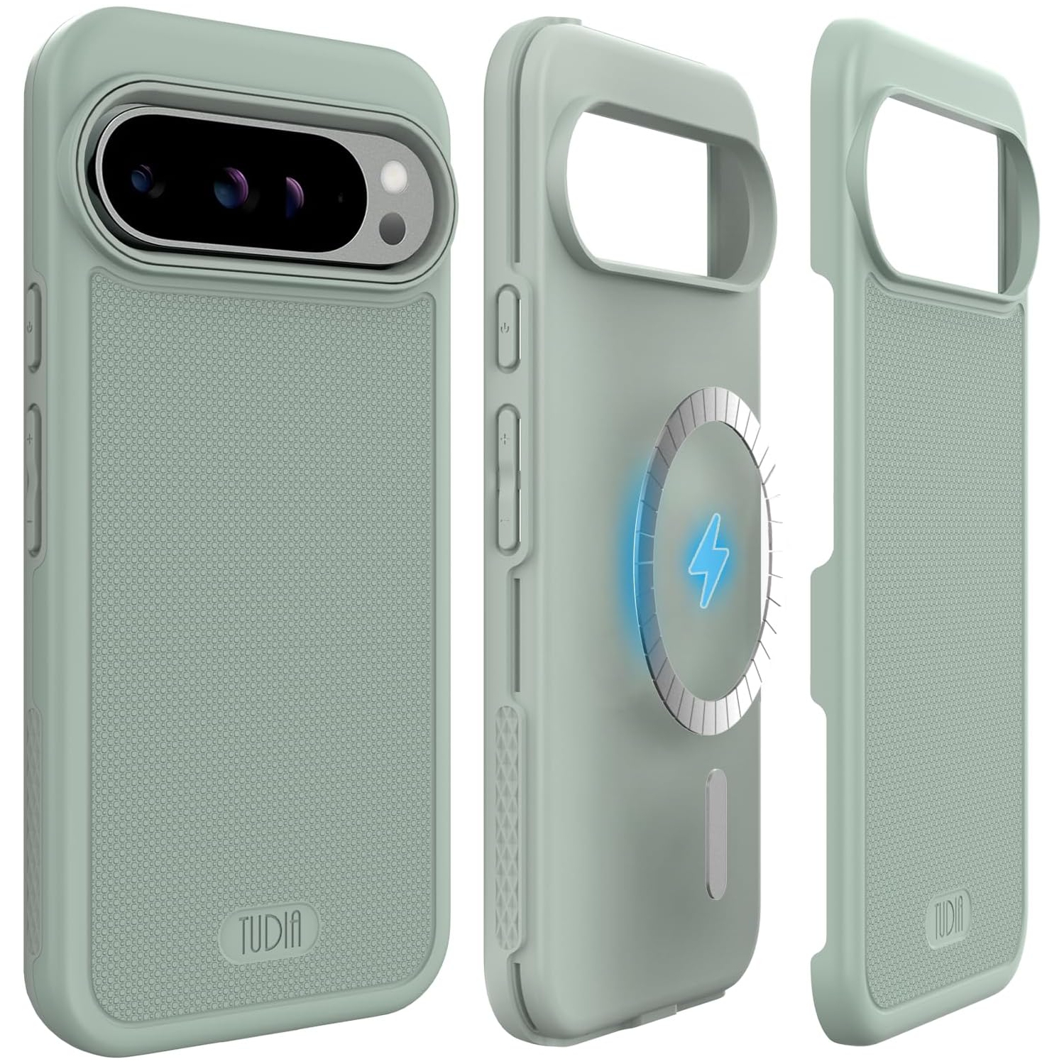 Étui MergeGrip de TUDIA pour Pixel 9 Pro XL de Google compatible avec MagSafe 2024 - Lys verts