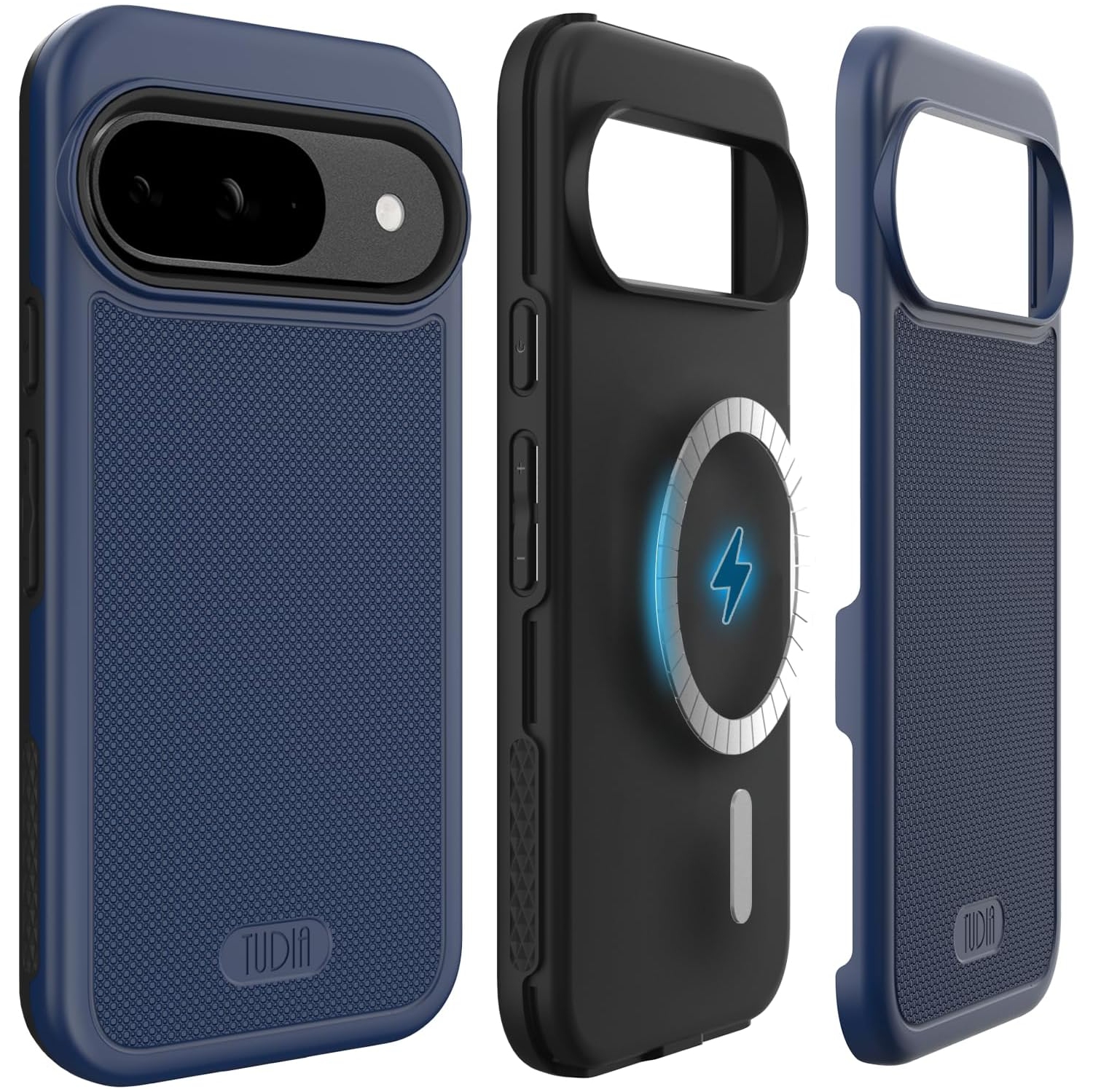 Étui MergeGrip de TUDIA pour Pixel 9 de Google et étui 9 Pro compatible avec MagSafe - Indigo