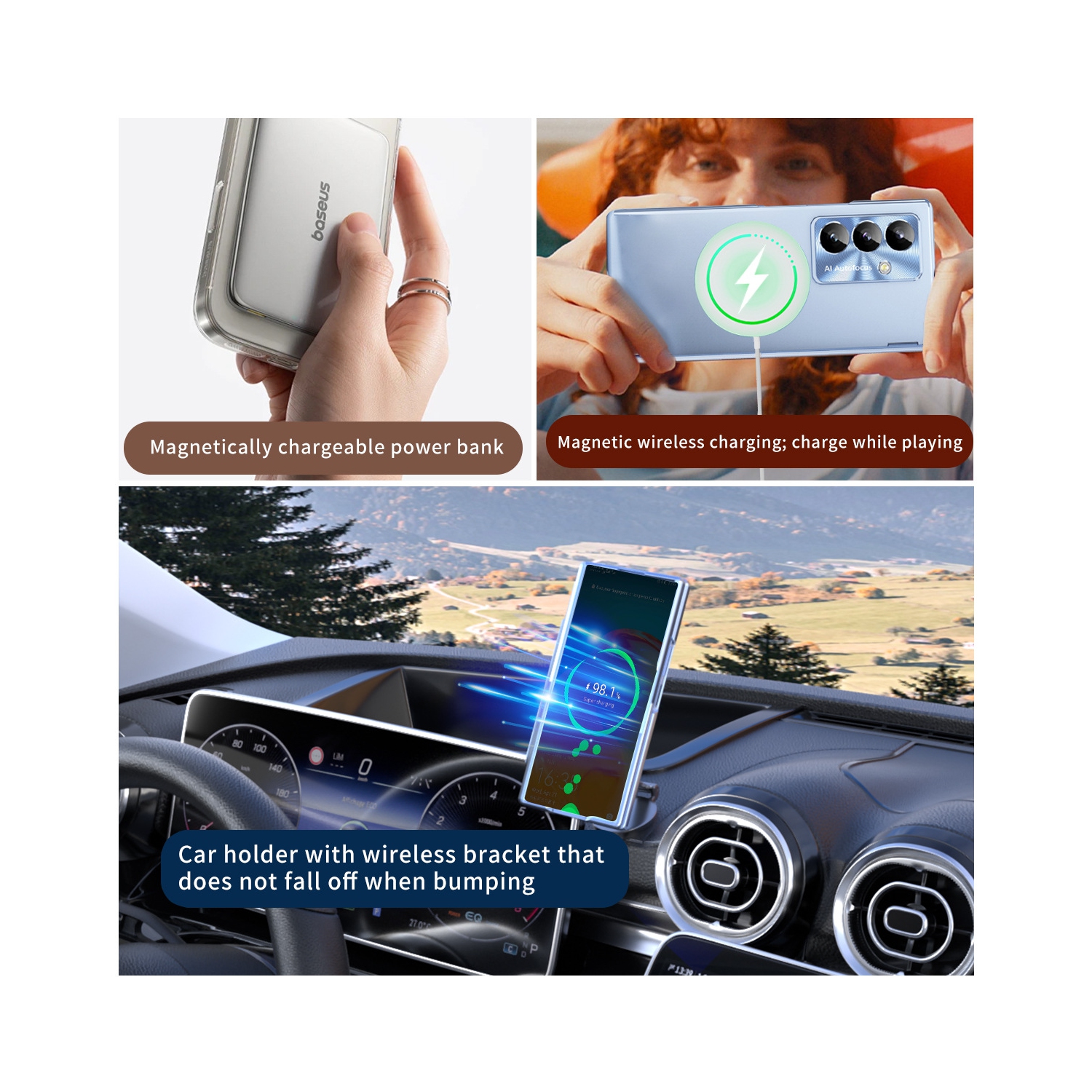 Étui pour téléphone Zfold7 de Samsung avec charnière de chargement magnétique, couvercle pliable, fente pour stylo et couverture complète pour les