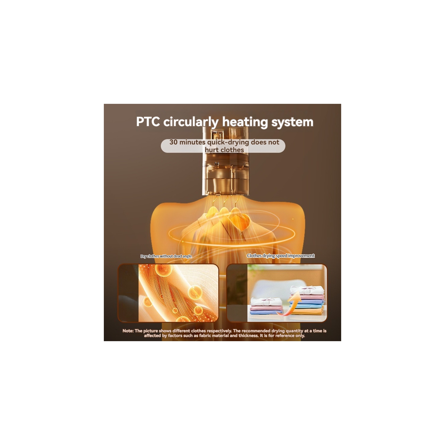 Portable Dryer | Folding Home and Travel Dryer | UV Sterilization + 70°C Pasteurization | 30-Minute Quick Dry | Suitable for Baby Clothes, Dorms, and