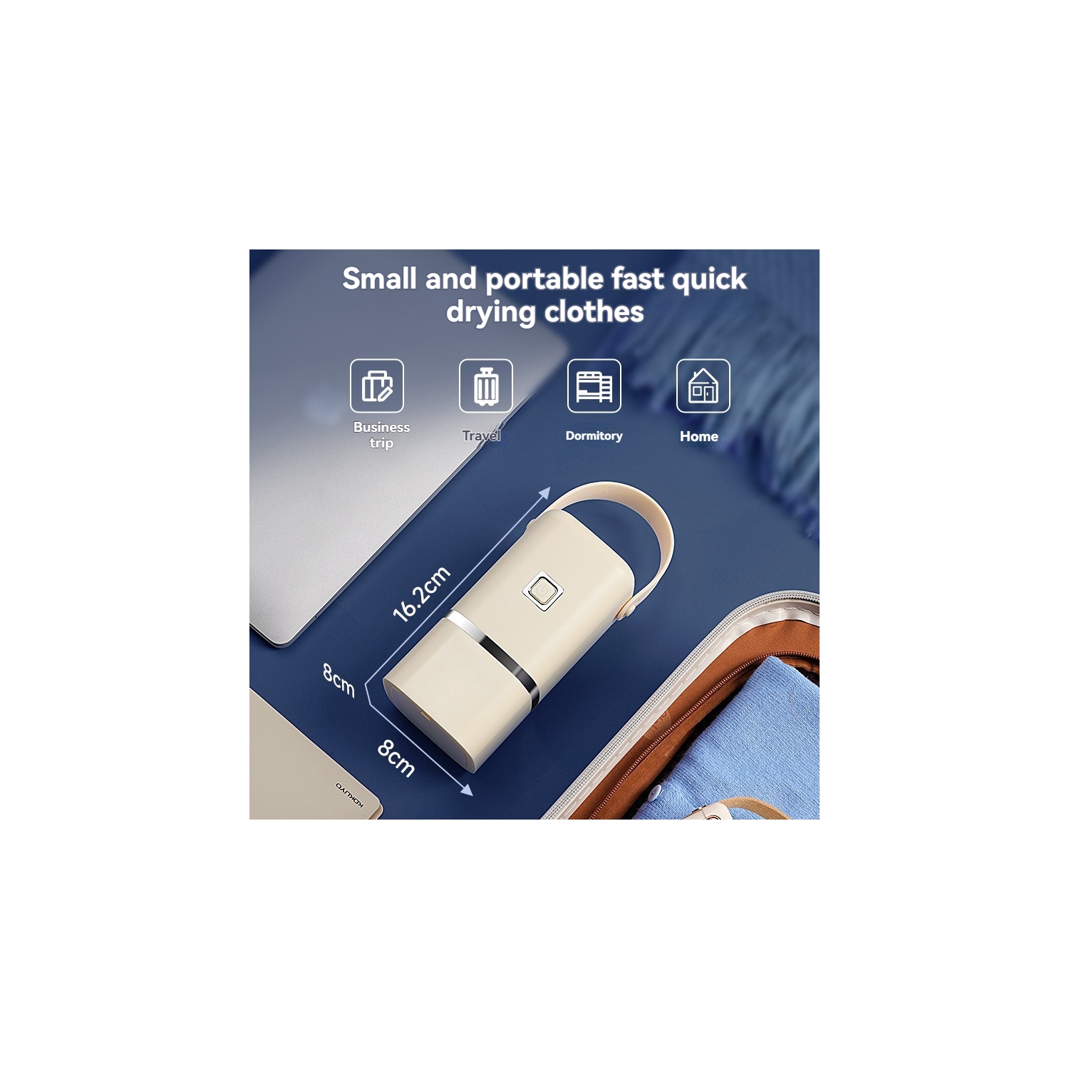 Portable Dryer | Folding Home and Travel Dryer | UV Sterilization + 70°C Pasteurization | 30-Minute Quick Dry | Suitable for Baby Clothes, Dorms, and