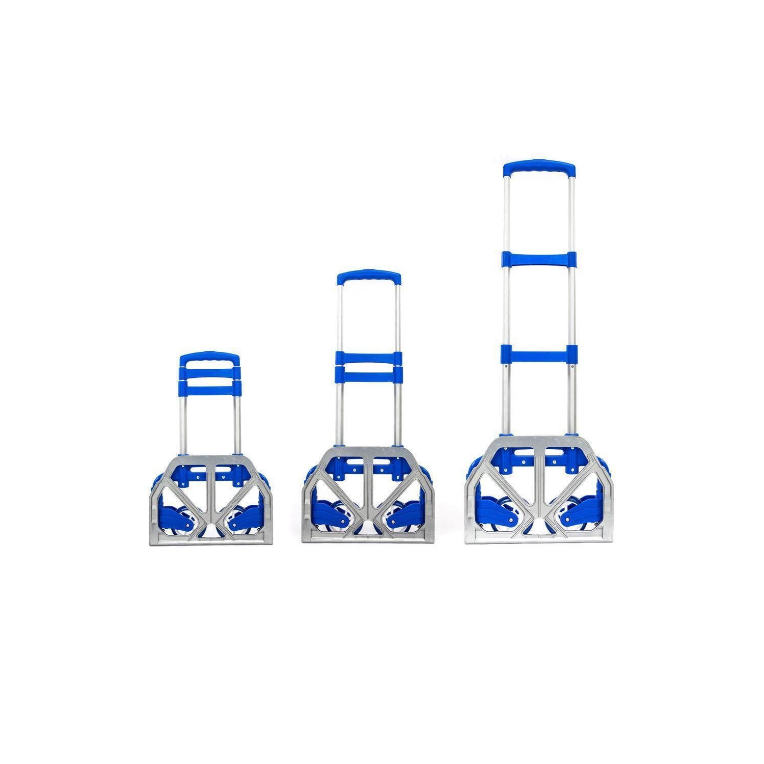 Karl Home 165 lb. Capacity Portable Aluminium Rolling Folding Luggage Hand Truck Dolly Blue