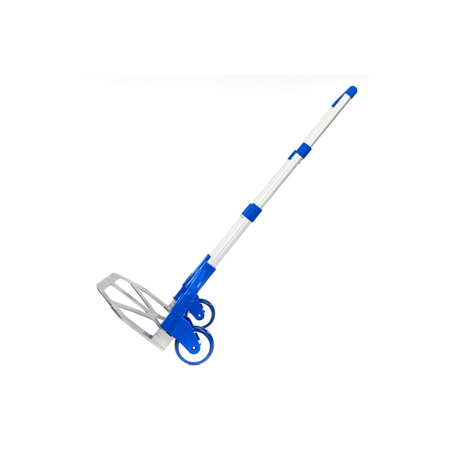 Karl Home 165 lb. Capacity Portable Aluminium Rolling Folding Luggage Hand Truck Dolly Blue