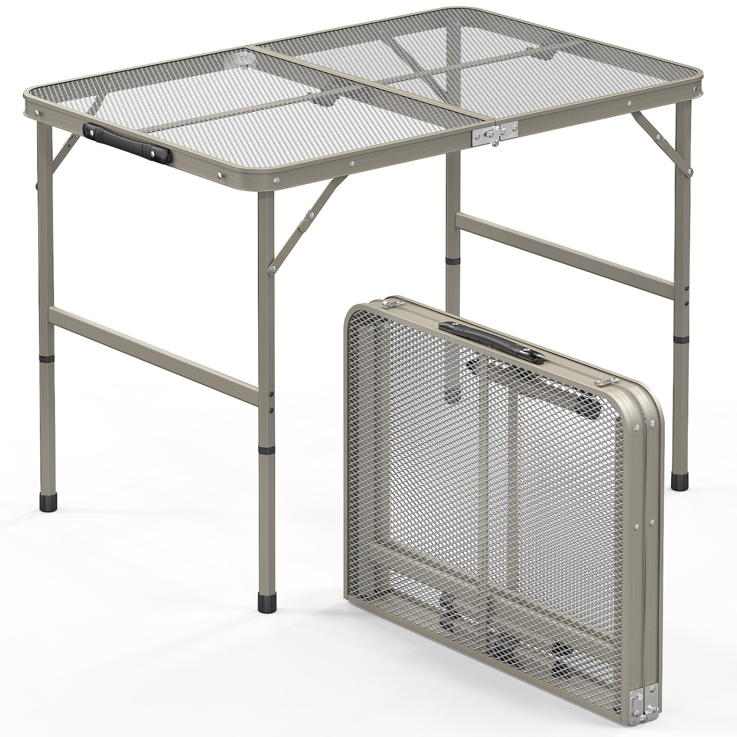 Table de camping pliante de 3 pi avec table de barbecue et bureau en filet en aluminium de Karl Home
