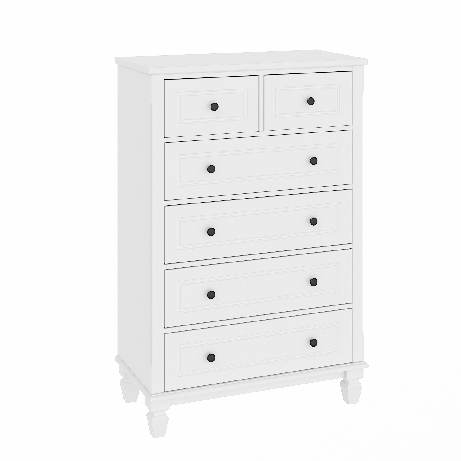 Commode moderne à 6 tiroirs Famapy avec pattes en bois massif et poignées en métal, commode de chambre à coucher pour vêtements, jouets et