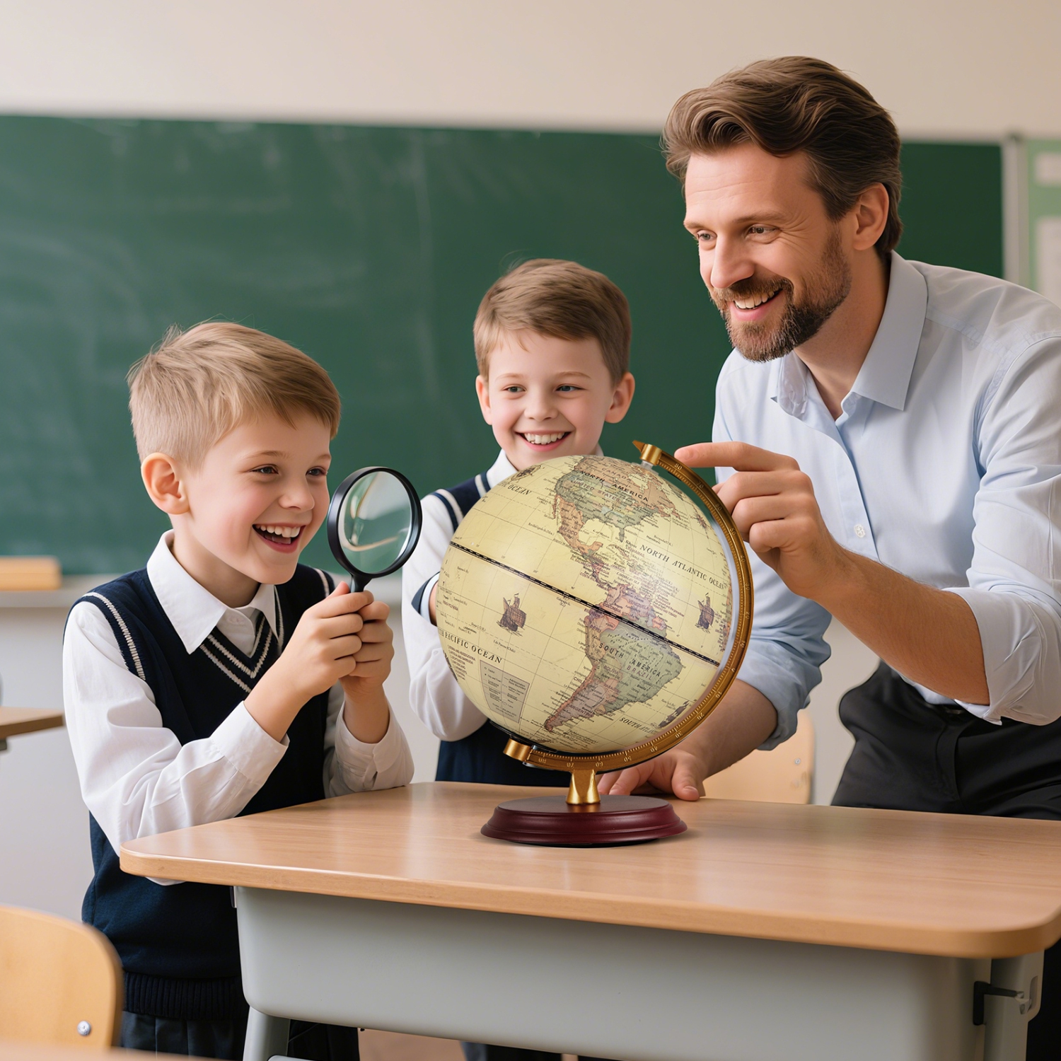 Gymax 8 Inch Illuminated World Globe Night Light up Globe Lamp Wooden Stand & HD Map