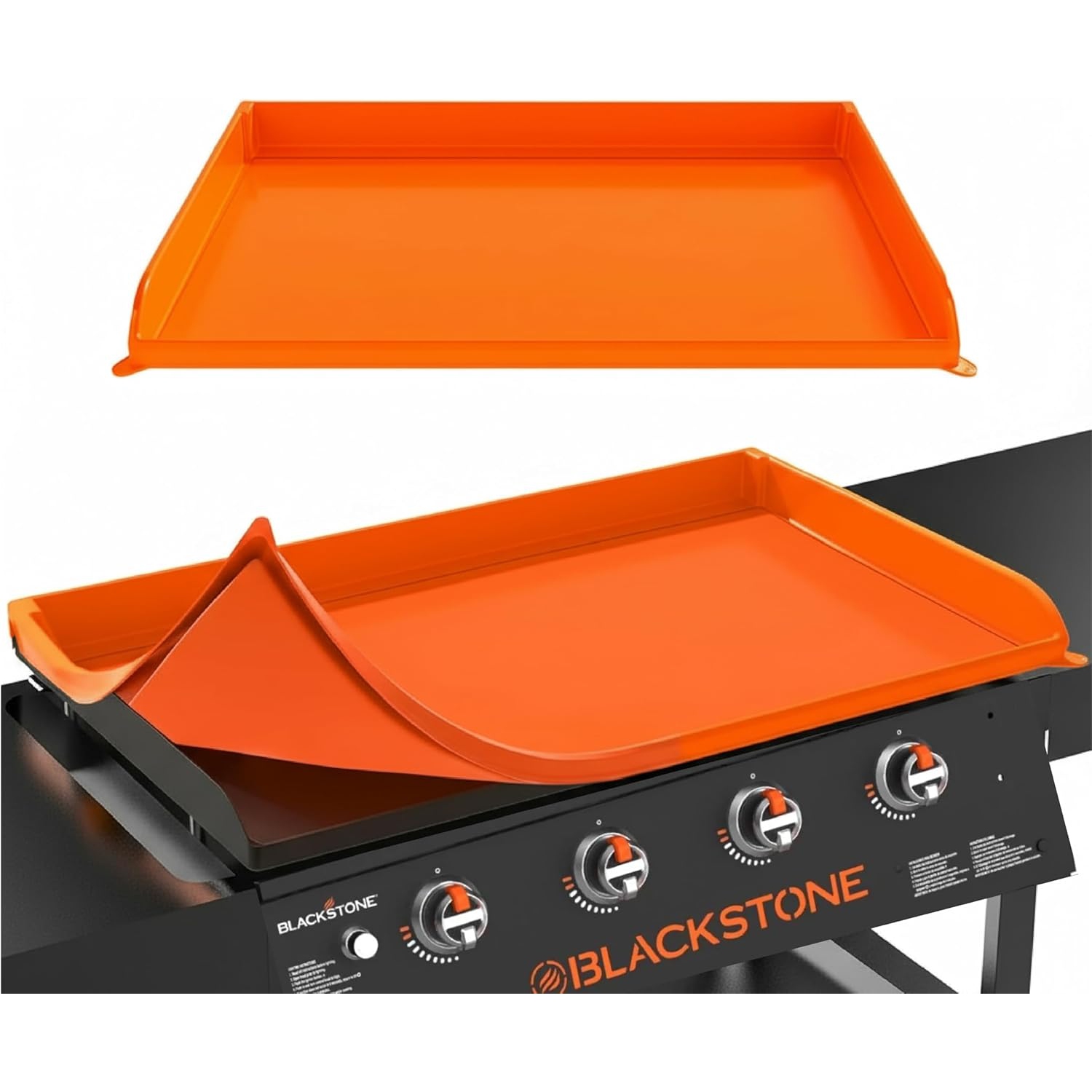 TUDIA Silicone Griddle Cover for Blackstone Omnivore Heavy Duty 36 Inch - Orange